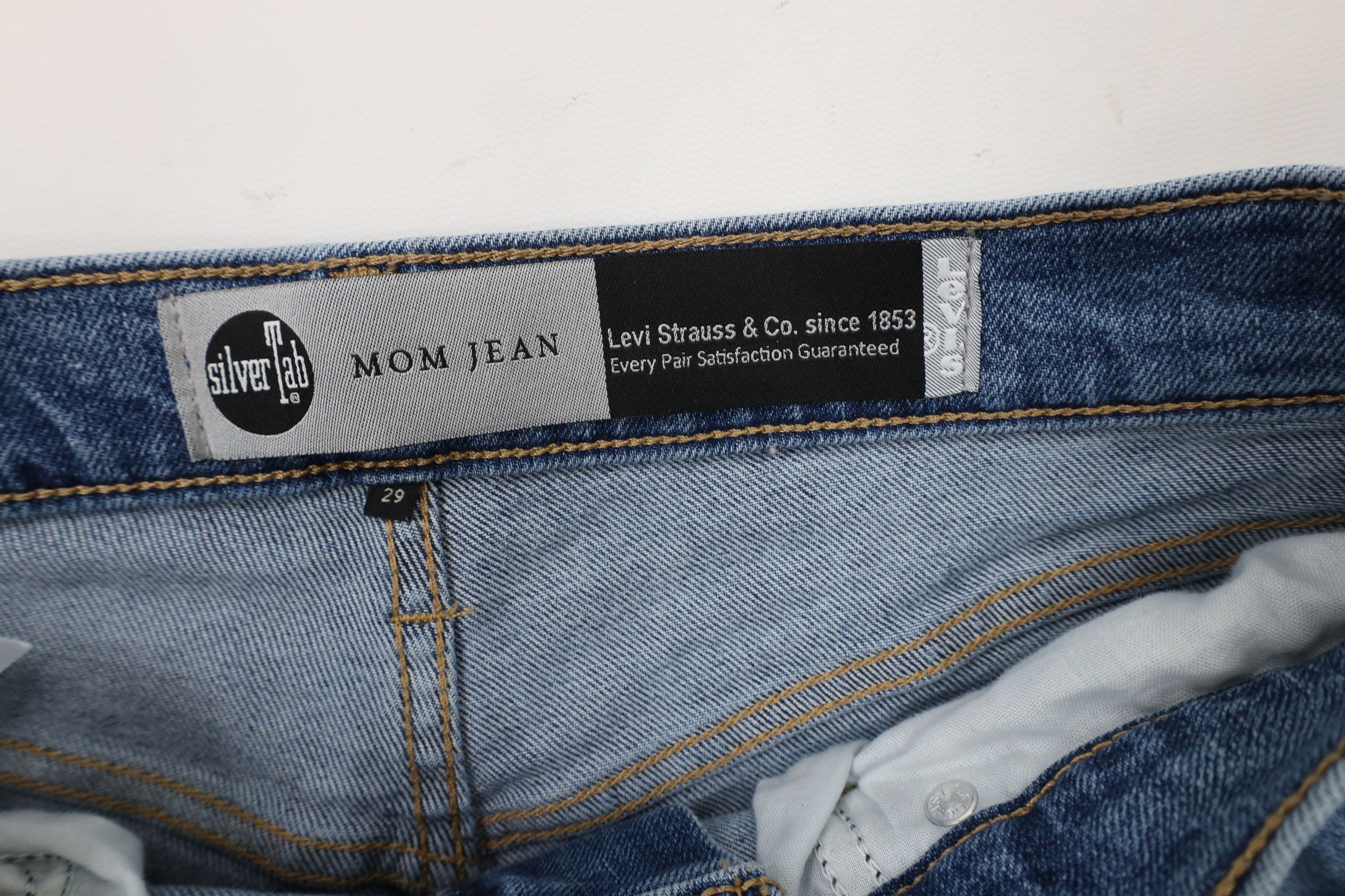 Levi's × Vintage Vintage Y2K Levis SilverTab Relaxed Fit Mom Jeans Blue Size 29" - 6 Thumbnail
