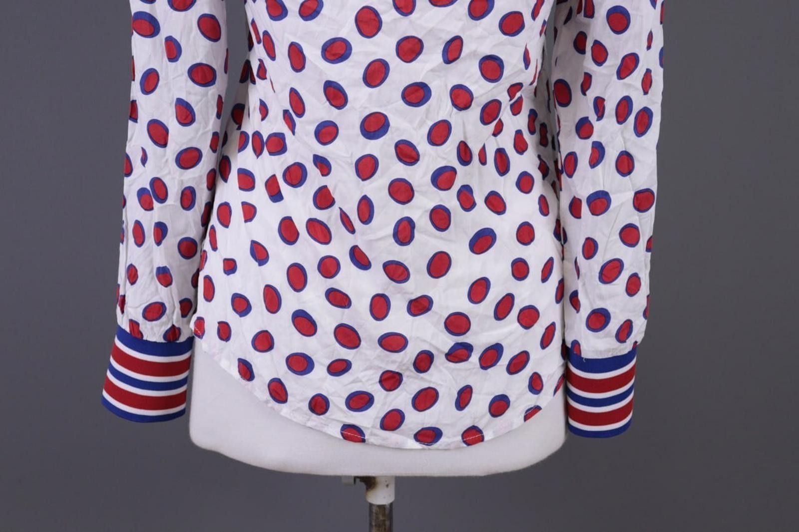 Designer Emily Van Den Bergh White Polka Dot Blouse Shirt Size 36 / S Size L / US 10 / IT 46 - 10 Thumbnail