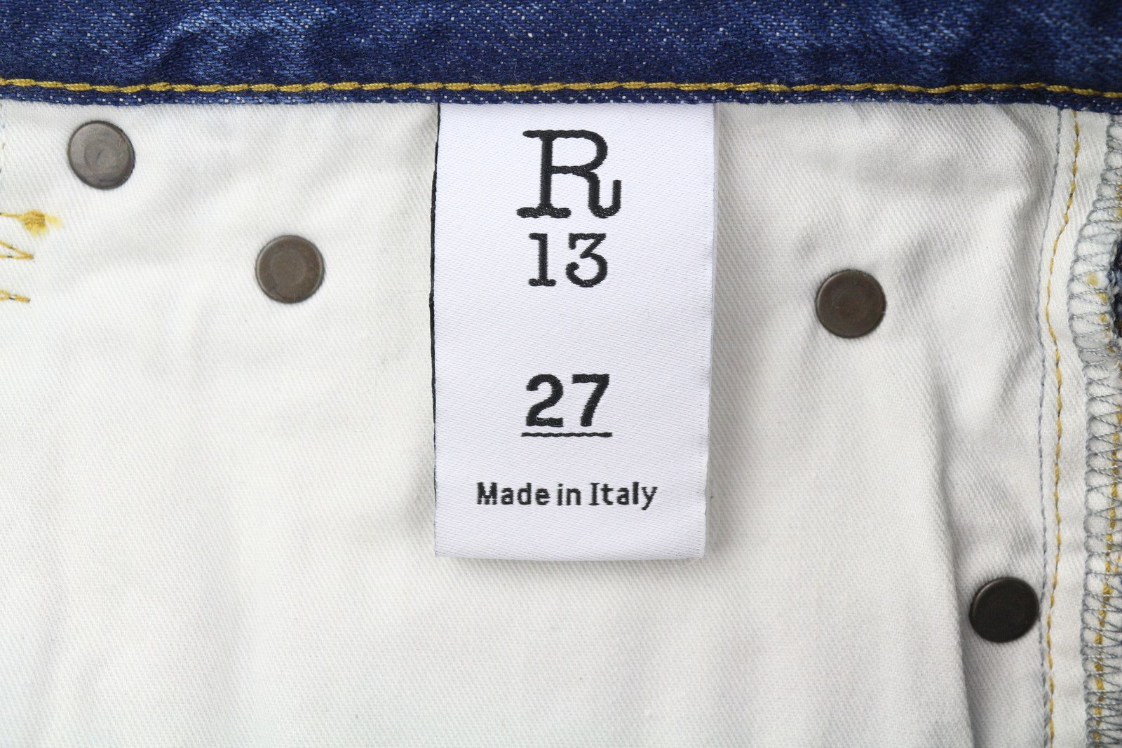 R13 BOYFRIEND 27 Jasper Let Down Tex Faded Blue Ankle 85432 Size 27" / US 4 / IT 40 - 7 Thumbnail