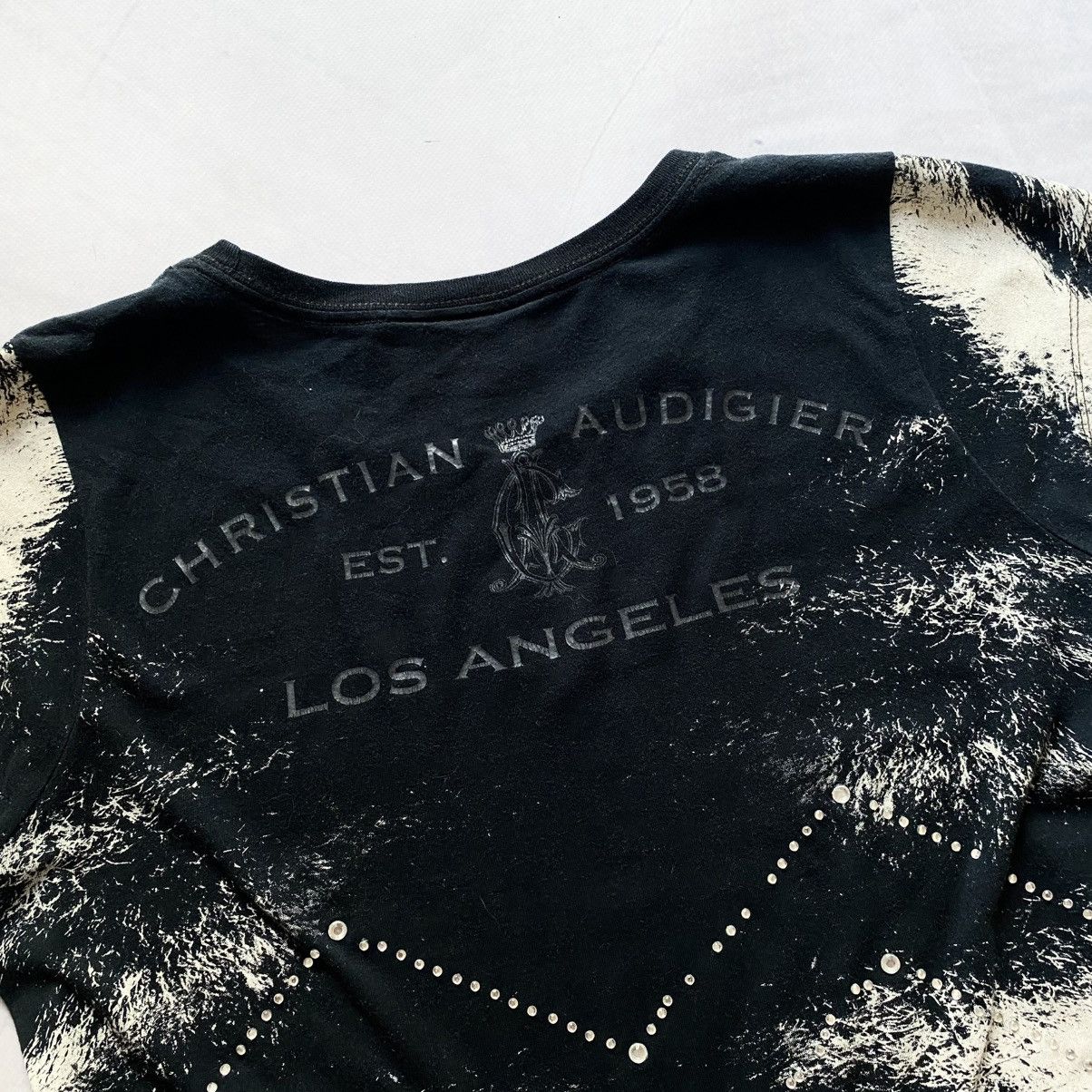 Christian Audigier Y2K Christian Audigier Ed Hardy Tank Top Rhinestones Rare Size L / US 10 / IT 46 - 6 Thumbnail