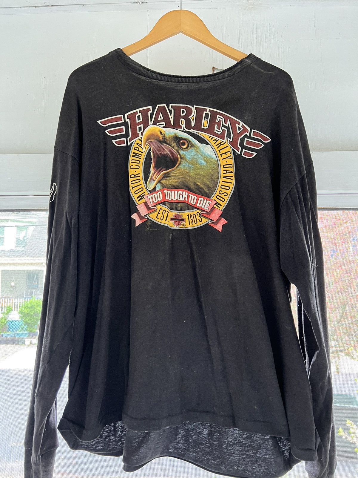 Harley Davidson × Vintage VTG 80s Harley Davidson LS Sz XL Rare Biker 90s Metal Size US XL / EU 56 / 4 - 1 Thumbnail