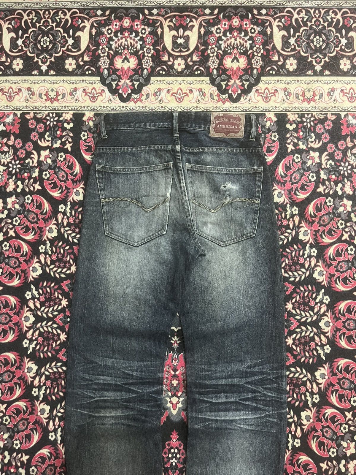 Undercover Vintage Japanese Brand Amore Puro Dark Whisker Frayed Jeans Size US 29 - 5 Thumbnail
