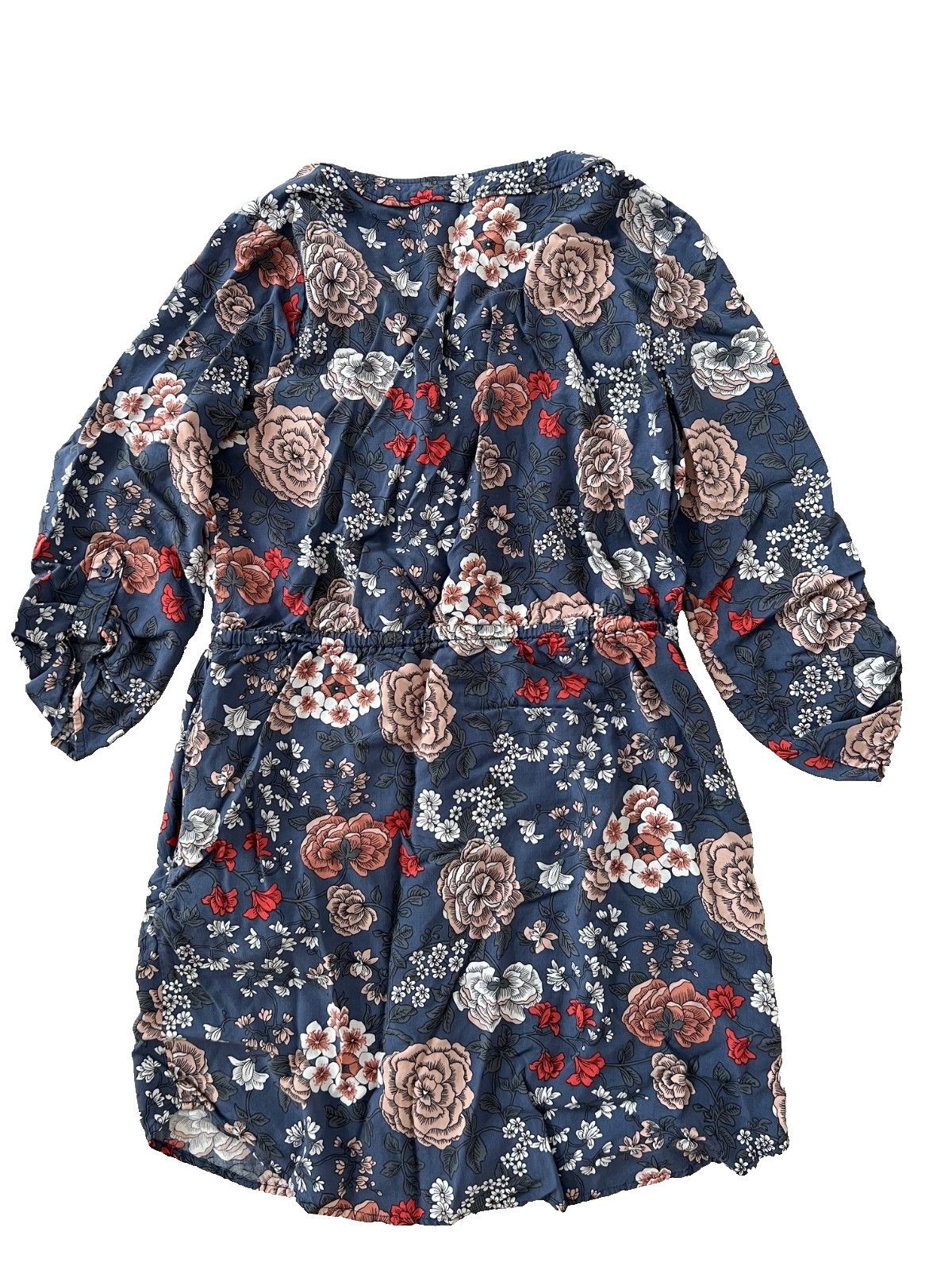 Loft LOFT Outlet Petite Floral Dress Blue Multi ( S ) Size S / US 4 / IT 40 - 3 Thumbnail