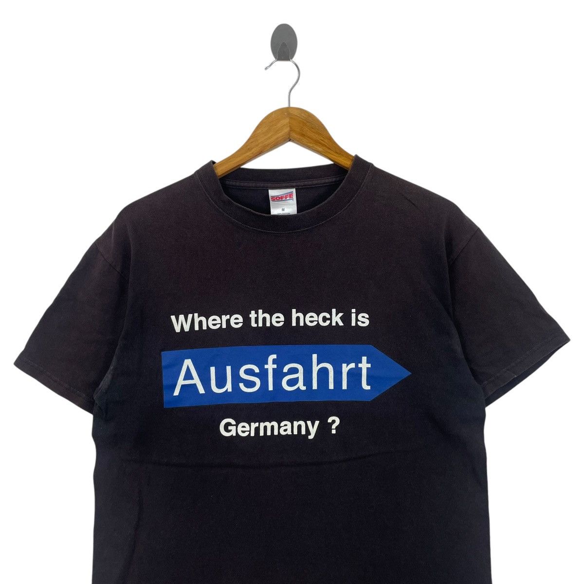 Soffe × Vintage Vintage Funny Ausfahrt Germany Soffe T-Shirt Size US M / EU 48-50 / 2 - 2 Thumbnail