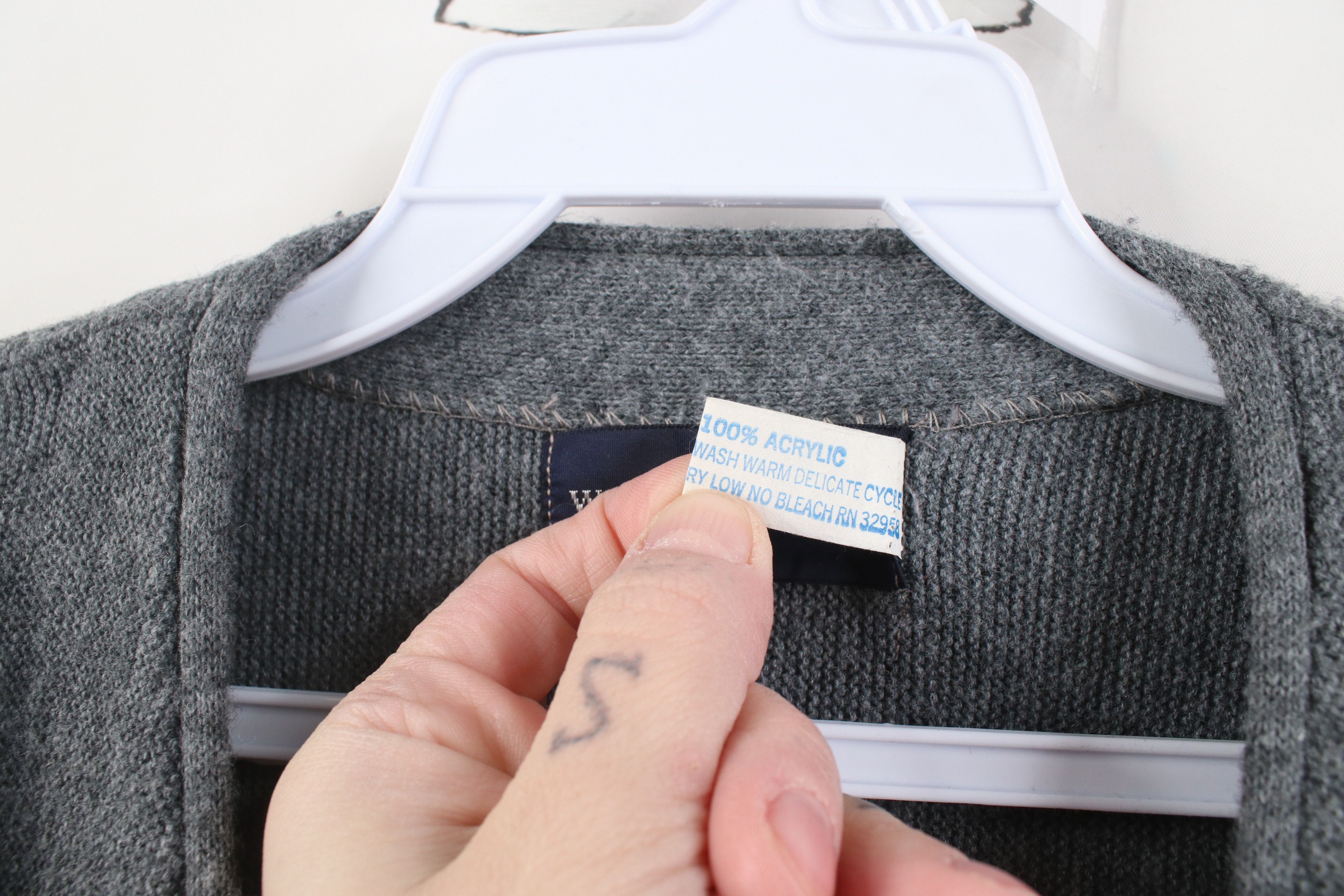 Vintage Vintage 70s Streetwear Kurt Cobain Cardigan Sweater Gray USA Size US XL / EU 56 / 4 - 9 Thumbnail
