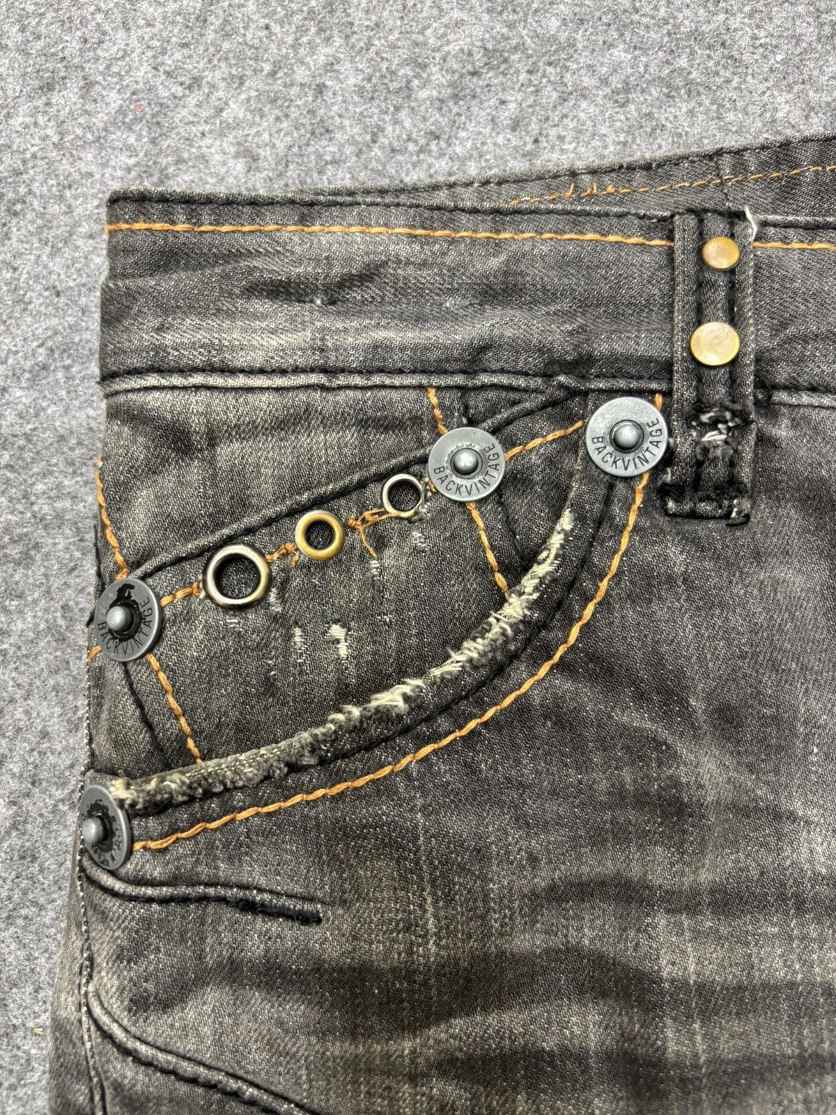Japanese Brand 💥Twisted Leg💥Back Vtg Trim Co Sick Fades Mild Denim F668 Size US 34 / EU 50 - 13 Thumbnail