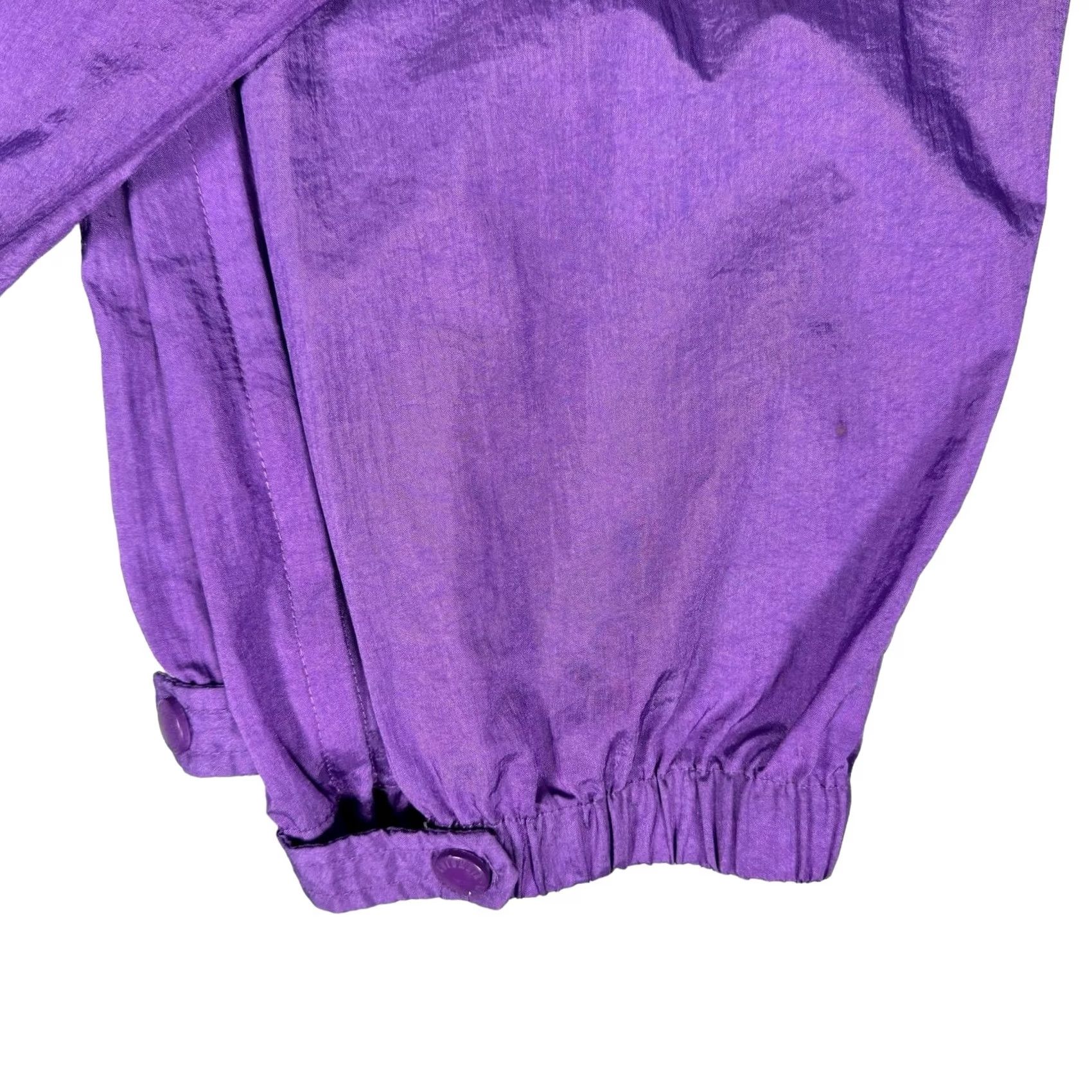 Vintage VINTAGE Columbia Sweatpants Women's L Jogger Purple Nylon Ankle Zip Snaps 90s Athleisure Casual Activewear Womens Size 36" / US 14 / IT 50 - 3 Thumbnail