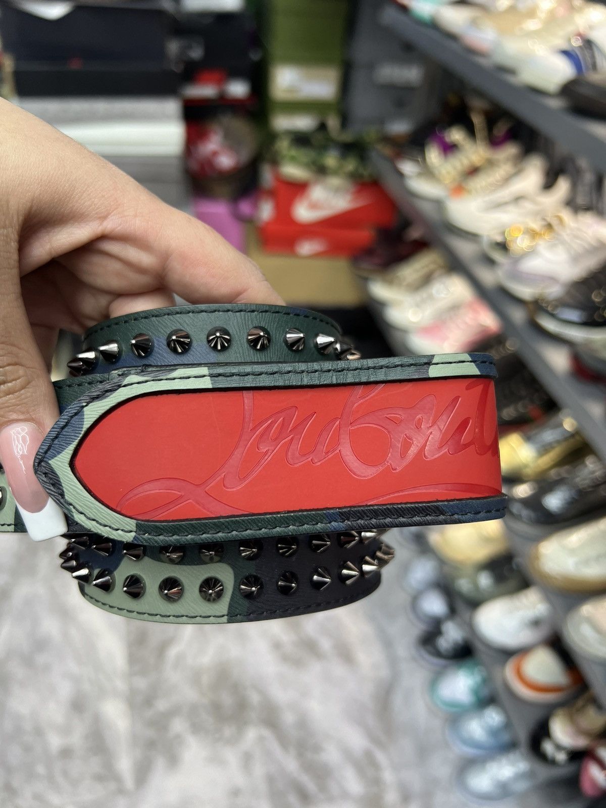Christian Louboutin Christian Louboutin Spike Belt Size 32 - 2 Thumbnail