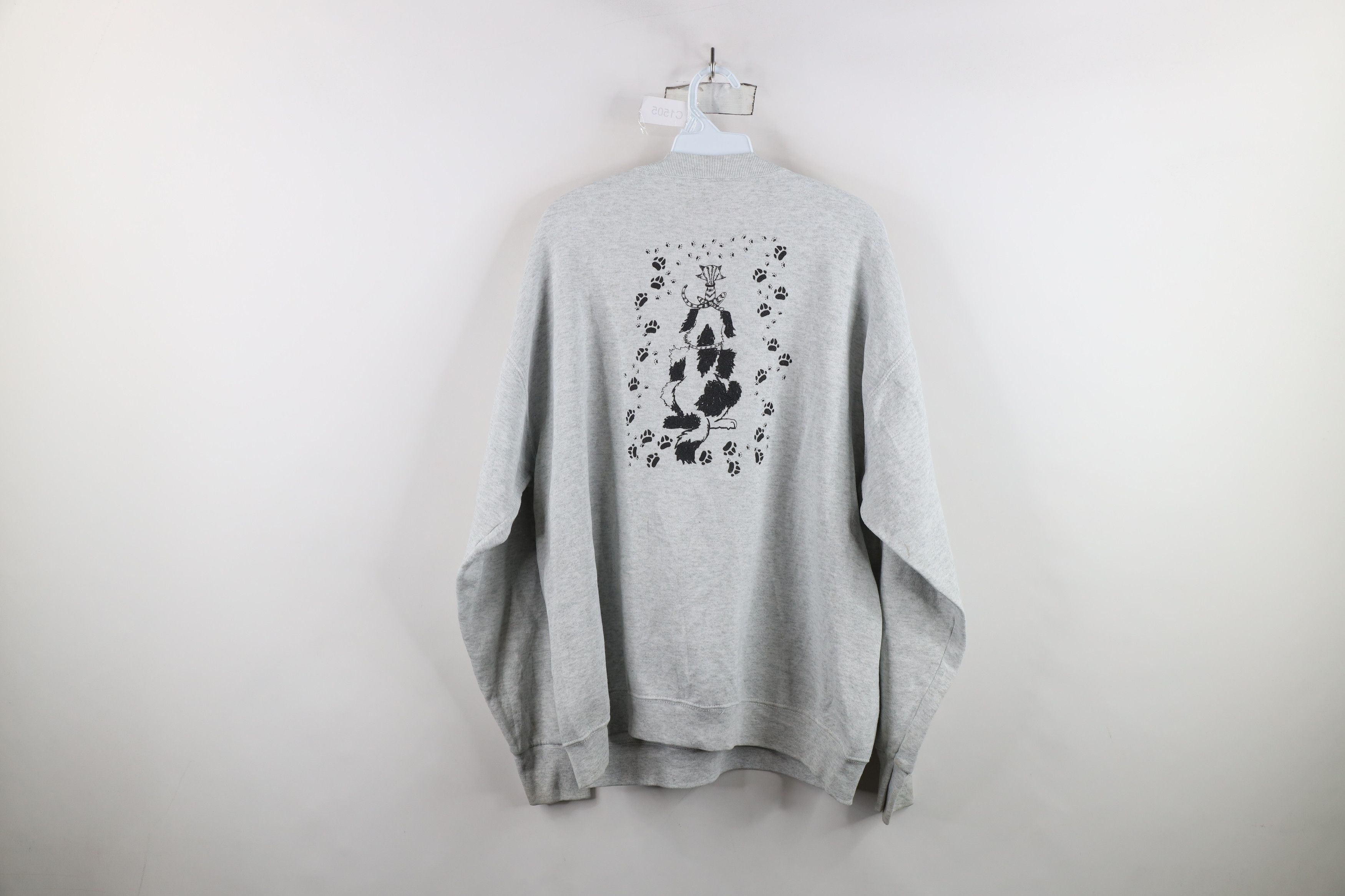 Vintage Vintage 90s Streetwear Humane Society Cat Dog Sweatshirt Size US XL / EU 56 / 4 - 13 Thumbnail