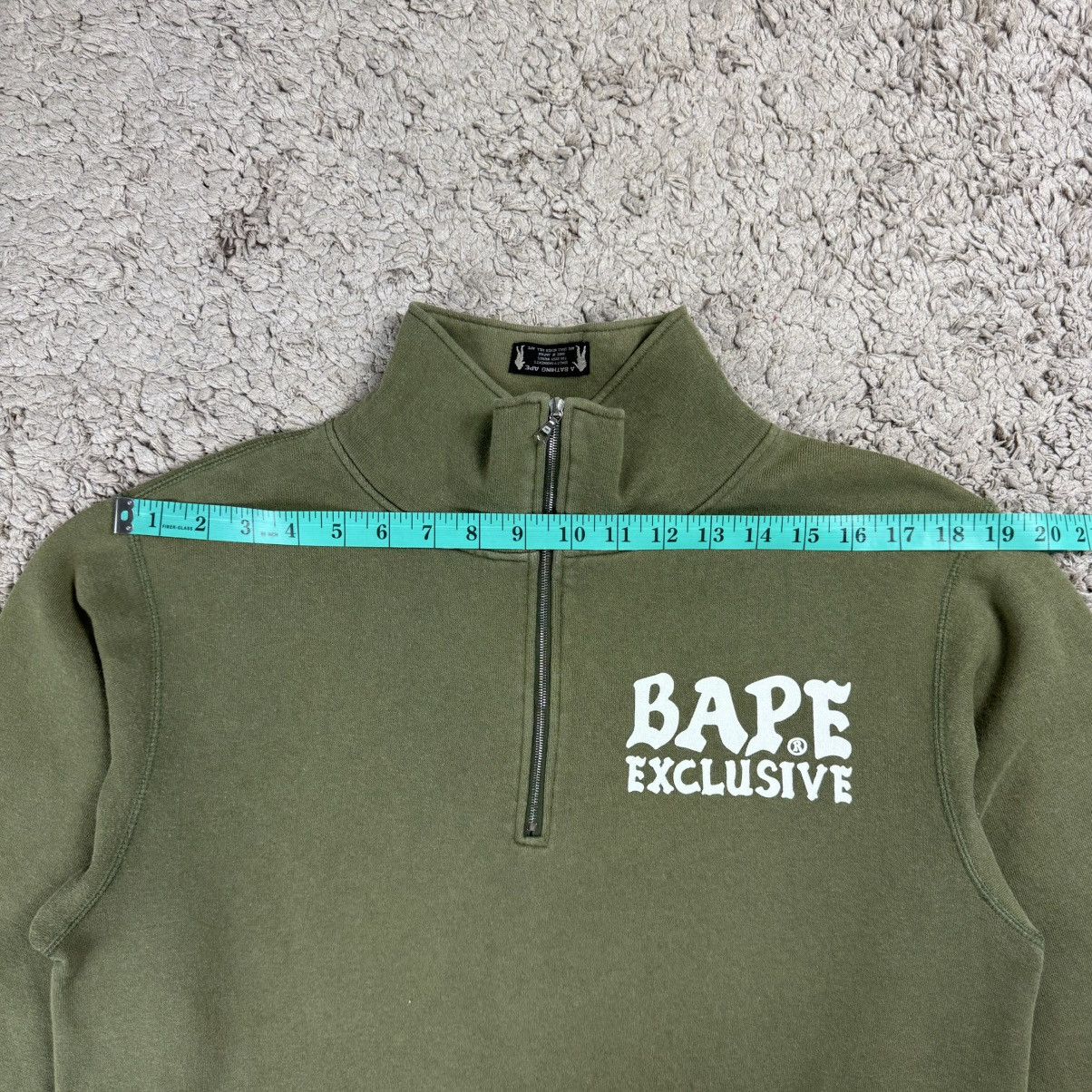 Bape Vintage Bape Exclusive Spellout Half Zipper Sweatshirt Size US S / EU 44-46 / 1 - 16 Thumbnail