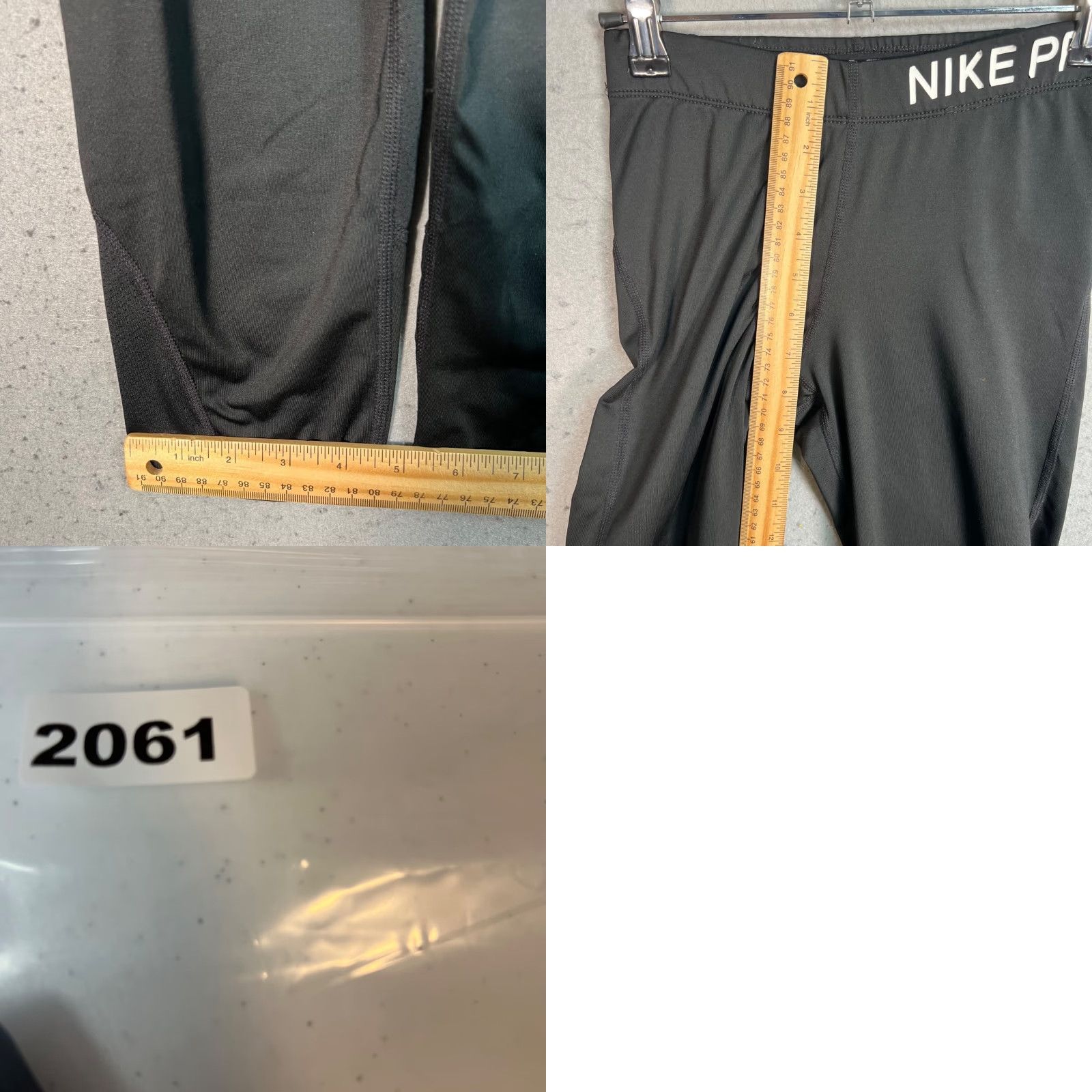 Nike Nike Pro Dri-Fit Womens XS Black Cropped Leggings Spandex Polyester Pants Athletic Activewear Size 26" / US 2 / IT 38 - 8 Thumbnail