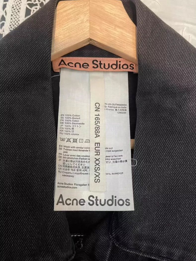 Acne Studios acne studios Washed black denim jacket Size US XS / EU 42 / 0 - 6 Thumbnail