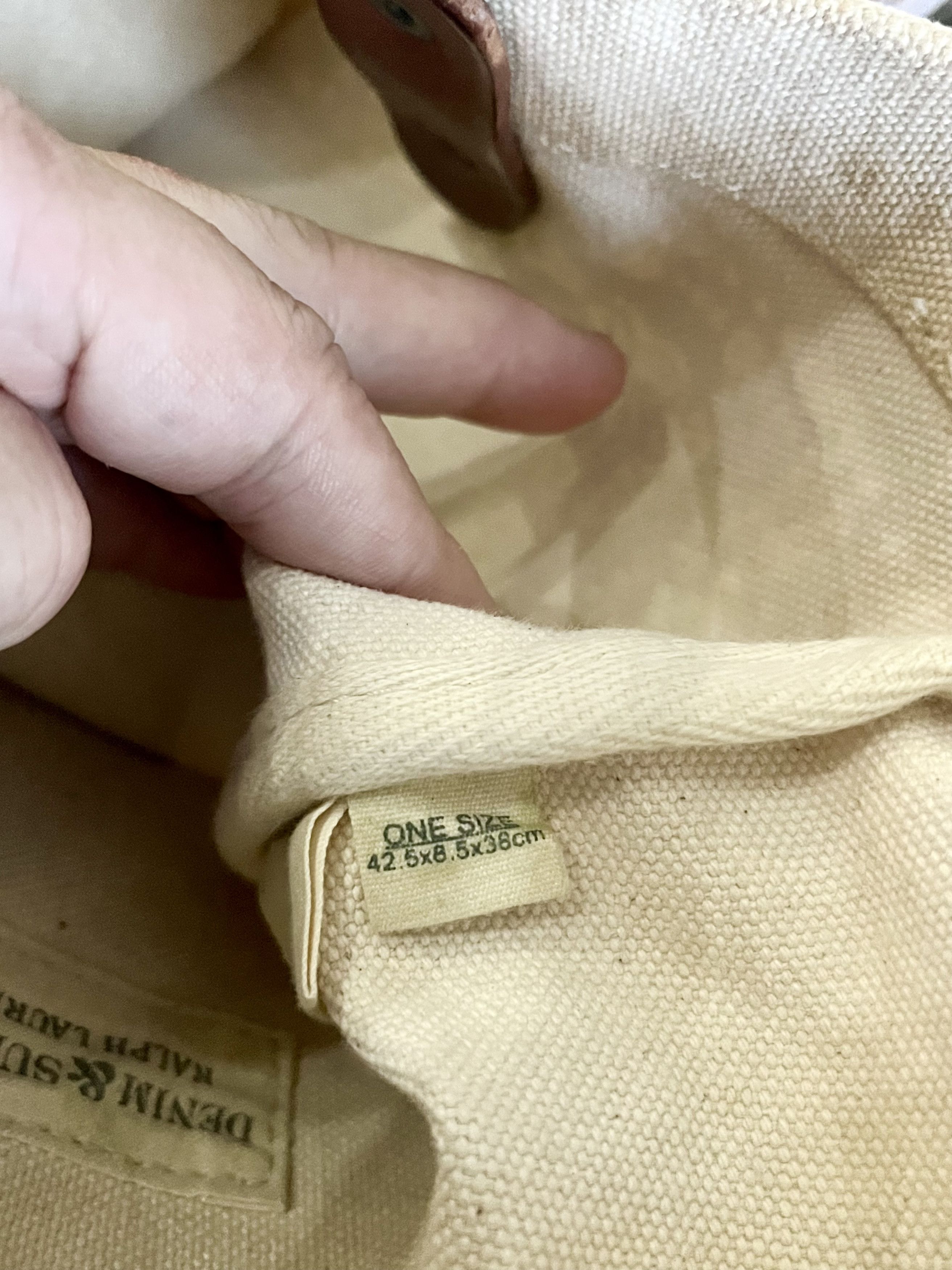 Polo Ralph Lauren Denim And Supply Polo Ralph Lauren Leather Canvas Tote Bag Size ONE SIZE - 7 Thumbnail