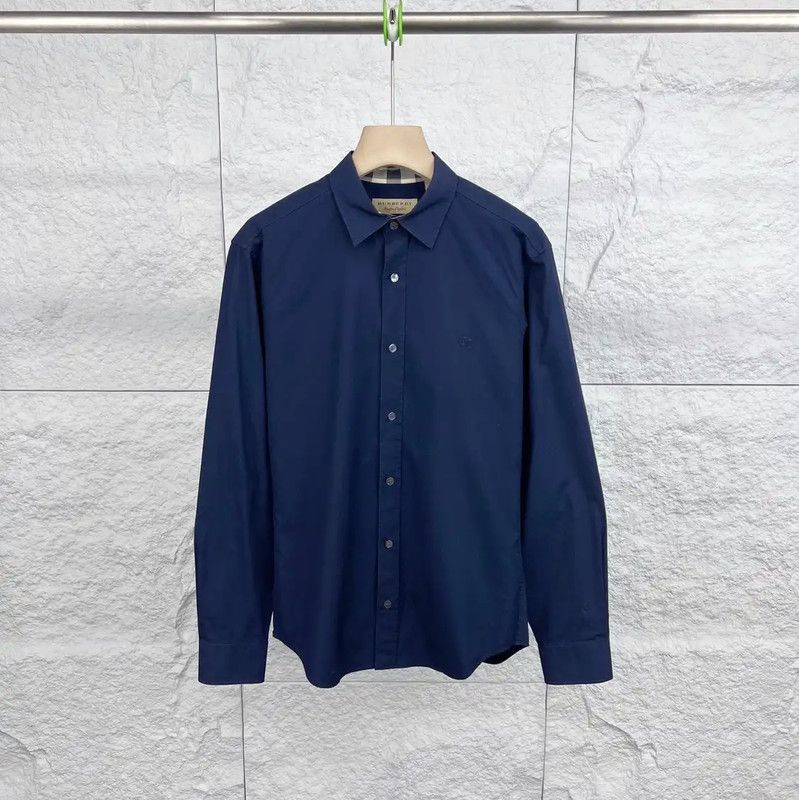 Burberry Burberry Navy Cotton Long Sleeve Shirt Size US S / EU 44-46 / 1 - 1 Thumbnail