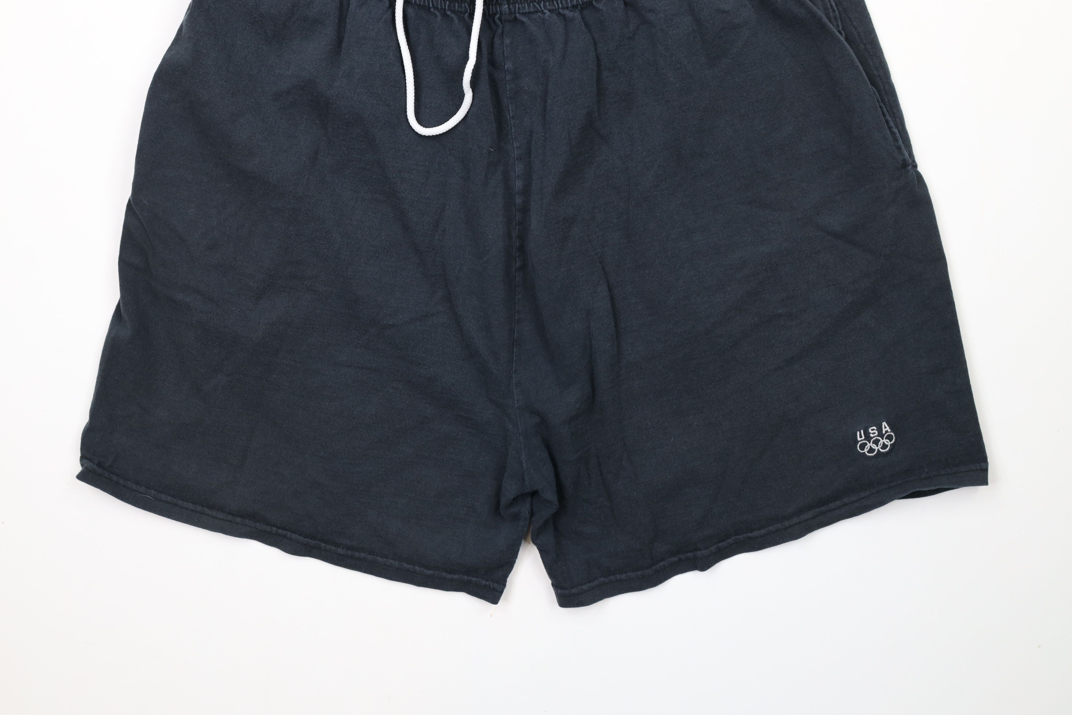Vintage Vintage 90s USA Olympics Above Knee Shorts Black Cotton USA Size US 36 / EU 52 - 4 Thumbnail