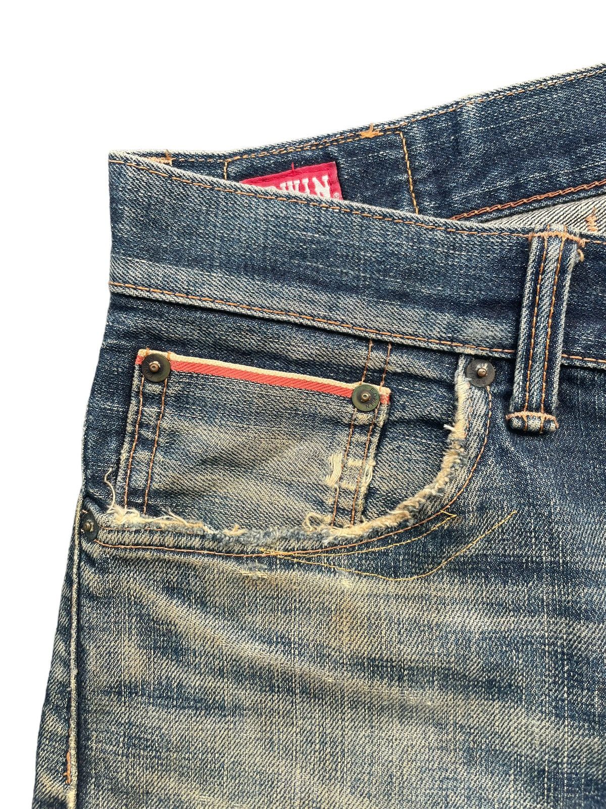 Edwin × Vintage Vintage Edwin 505zxx Selvedge Distressed Denim Size US 32 / EU 48 - 8 Thumbnail