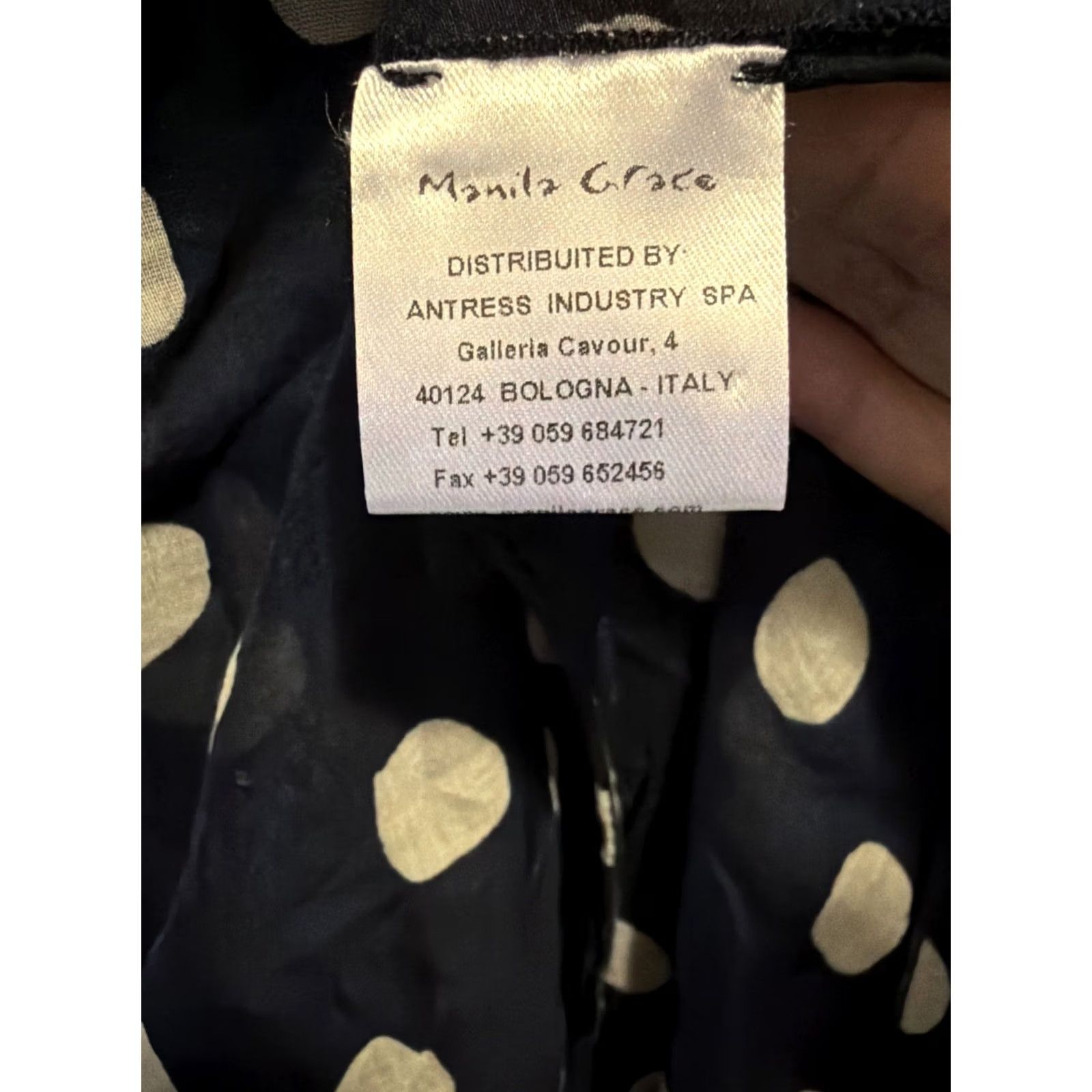 Vintage VINTAGE? No. Manila Grace Square Scarf Blue White Dots 54x54 Silk Blend Cotton Blend Knit Made In Italy Women Square Scarf Bohemian Beach Italy Women Size ONE SIZE - 3 Thumbnail