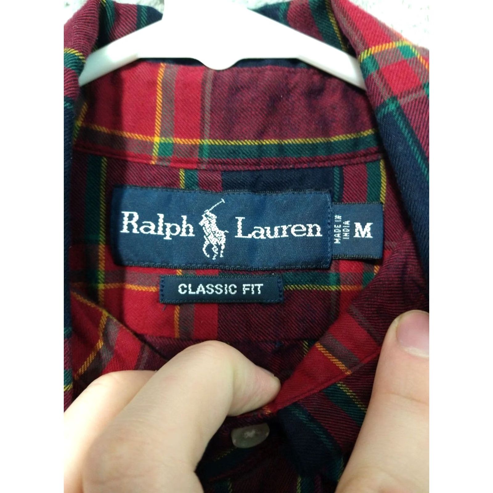 Ralph Lauren Ralph Lauren Shirt Mens Medium Plaid Flannel Button Down Long Sleeve Classic Fit Blue Cotton WINTER? Size US M / EU 48-50 / 2 - 7 Thumbnail