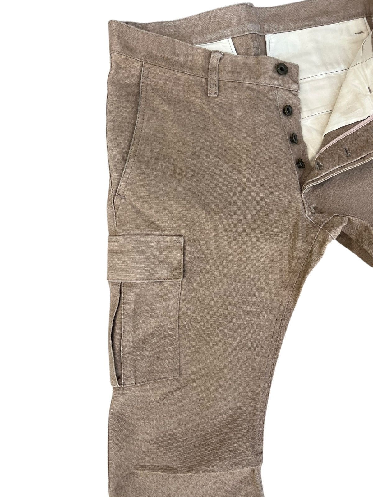 Kazuyuki Kumagai Attachment Attachment Japan Patina Waxed Cotton Duck Flare Cargo Pant Size US 29 - 8 Thumbnail