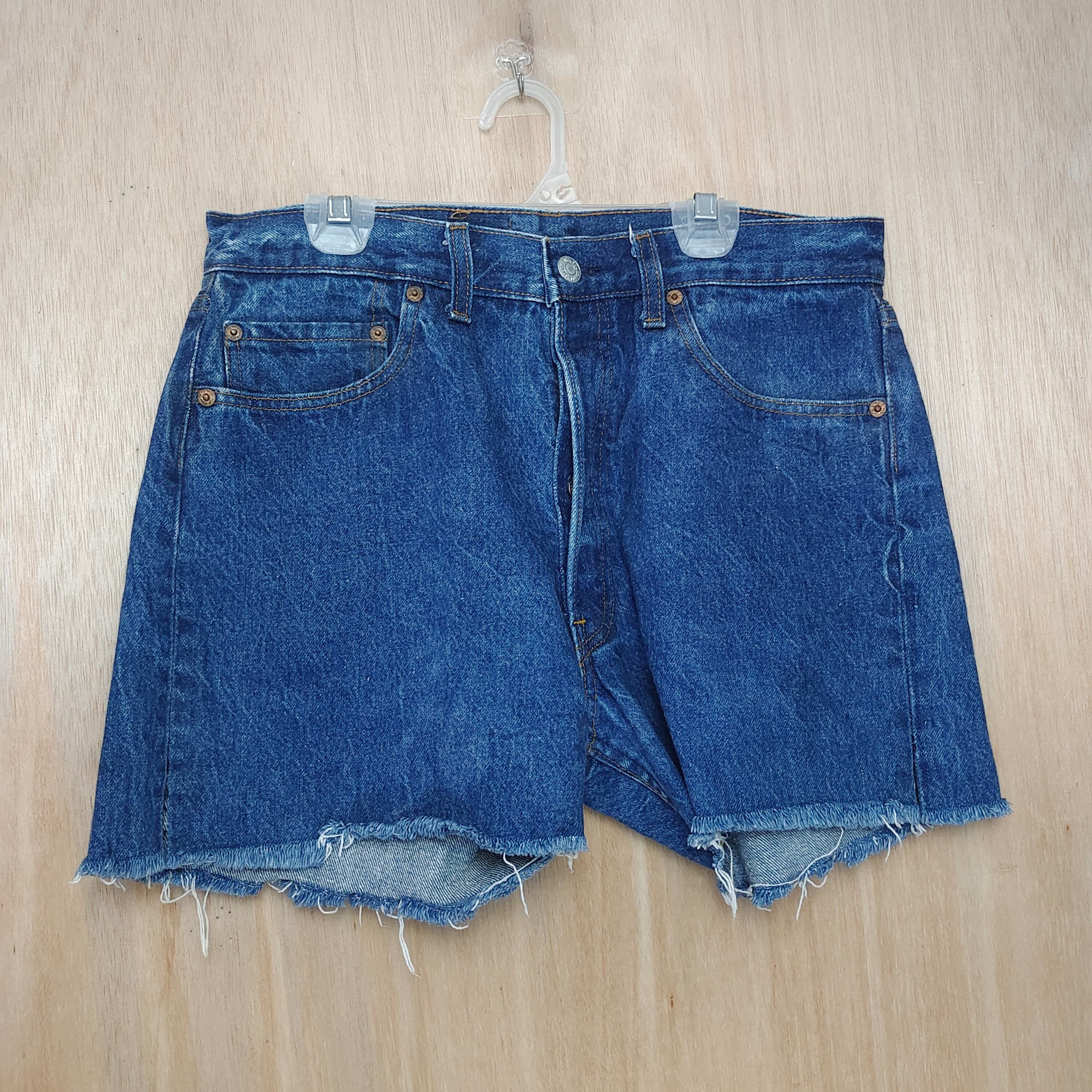 Levi's × Levi's Vintage Clothing VINTAGE LEVIS 501 BLUE CUT OFF SHORTS Size US 31 - 1 Thumbnail
