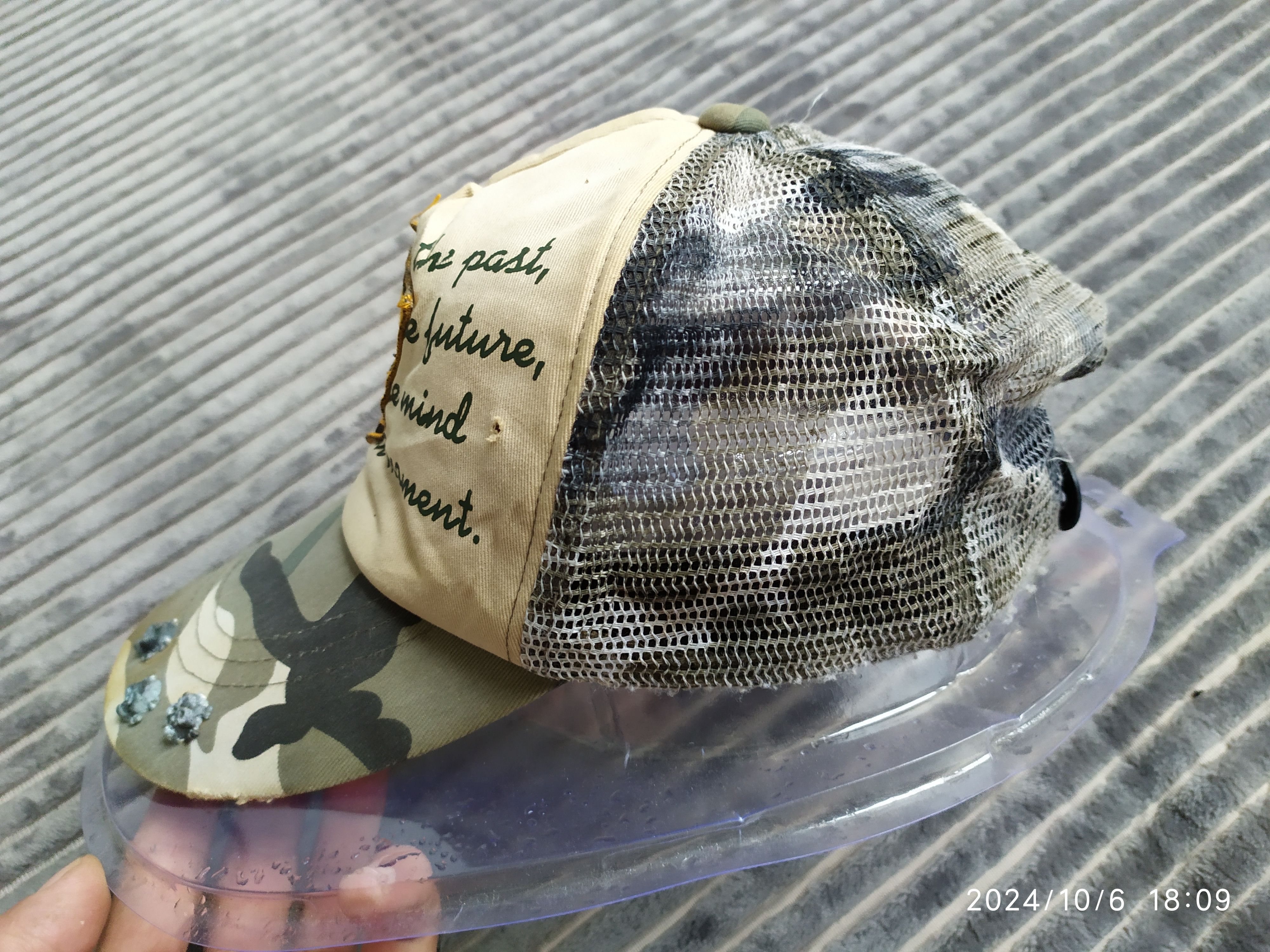 If Six Was Nine × Japanese Brand Vintage Kissmark skull Trucked camo Hat Size ONE SIZE - 2 Thumbnail