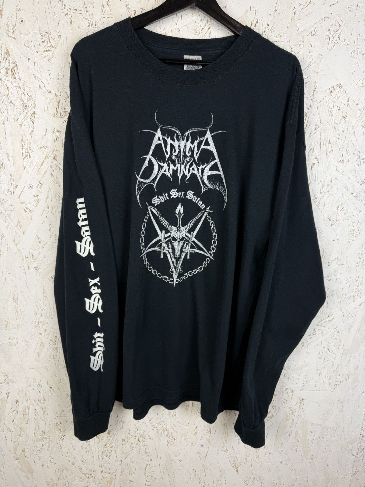Band Tees 00s Anima Damnata 2007 Shit Sex Satan Metal Long Sleeve XL Size US XL / EU 56 / 4 - 1 Thumbnail