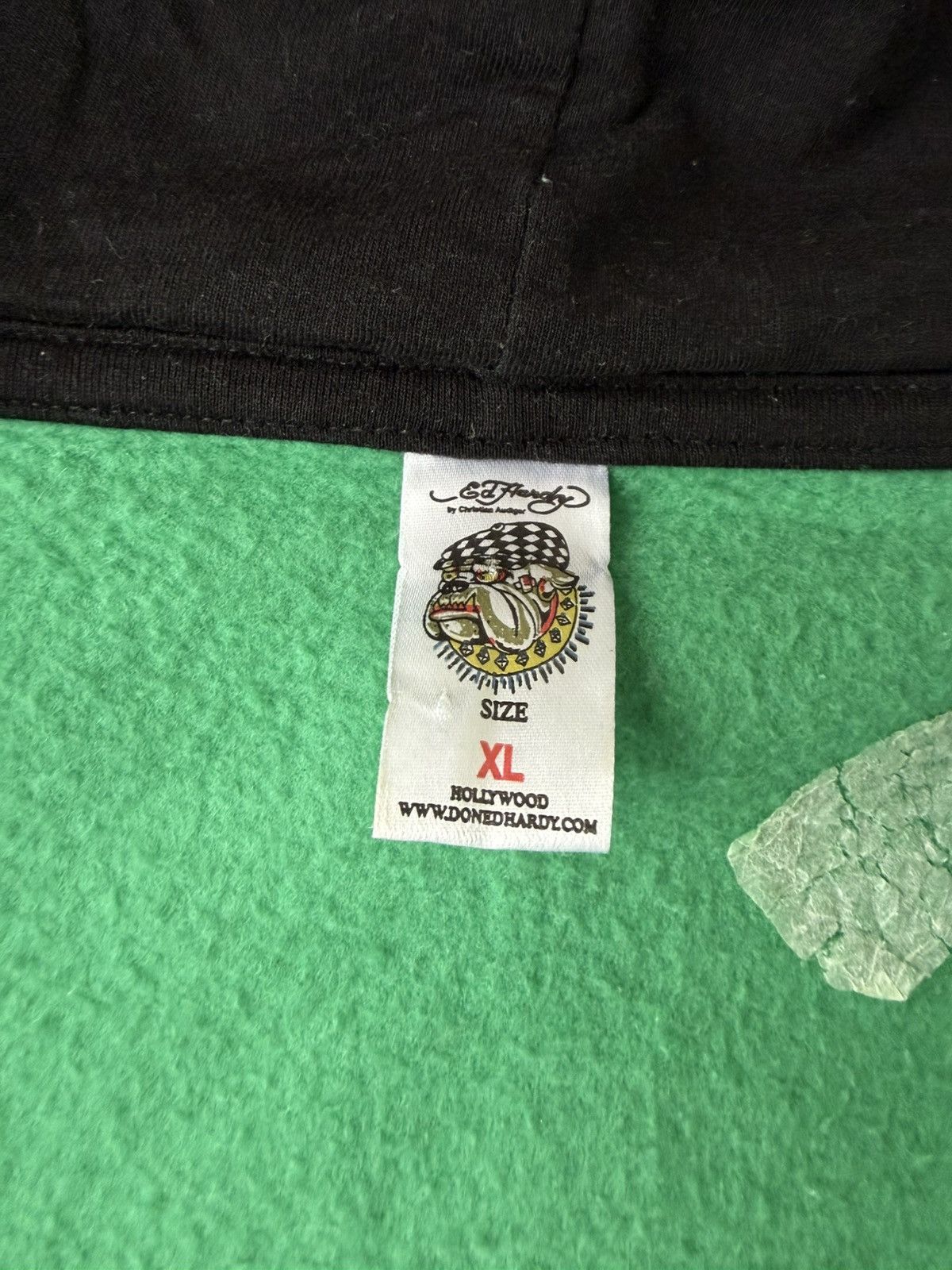 Christian Audigier Vintage Ed Hardy Skull Rhinestone Hoodie Vintage Size US L / EU 52-54 / 3 - 10 Thumbnail
