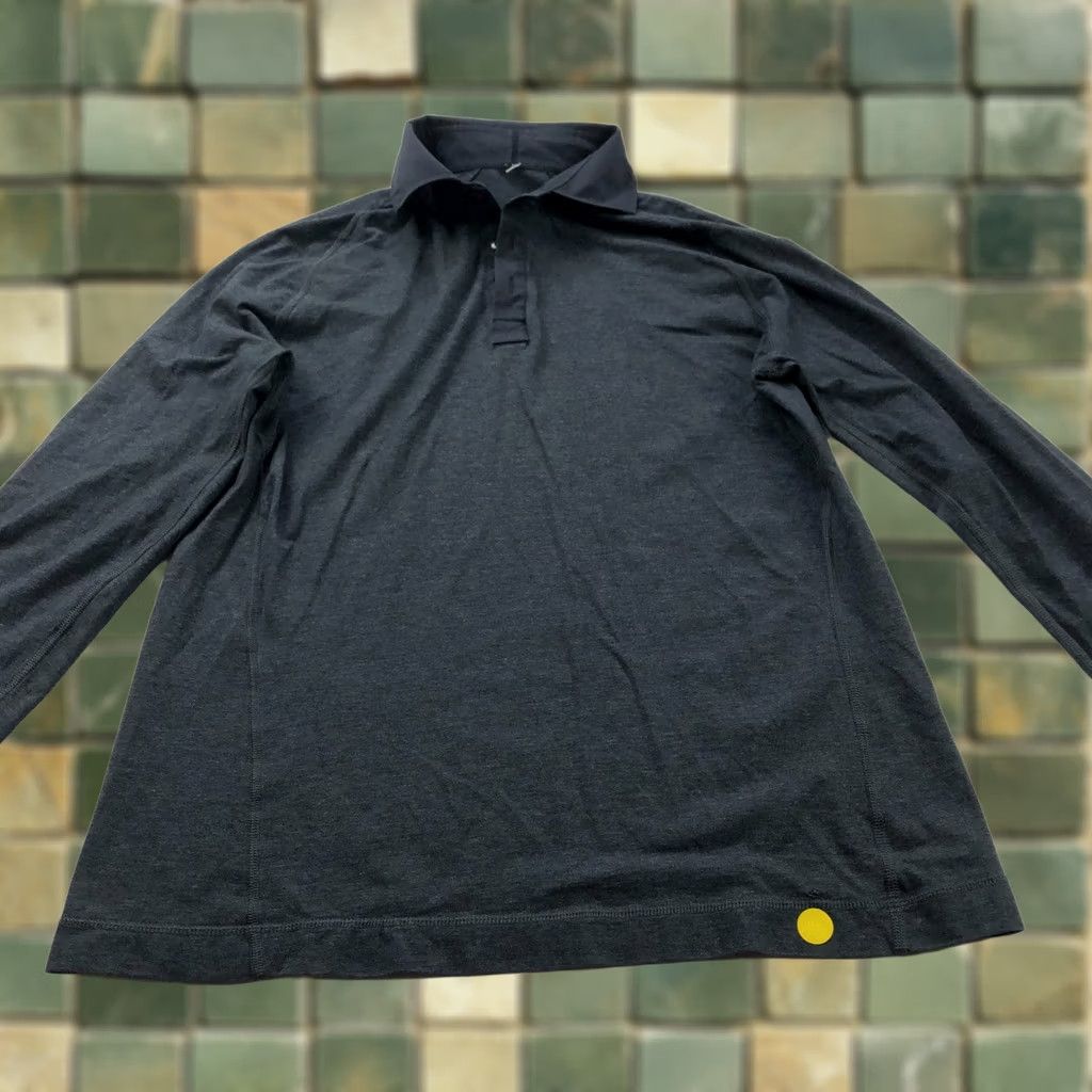 Lululemon Lululemon Mens M/L Long Sleeve Button Polo Solid Shirt Gray Polo Shirt M/L Mens Regular Solid Gray Sports Golf Shirt Size US M / EU 48-50 / 2 - 1 Thumbnail