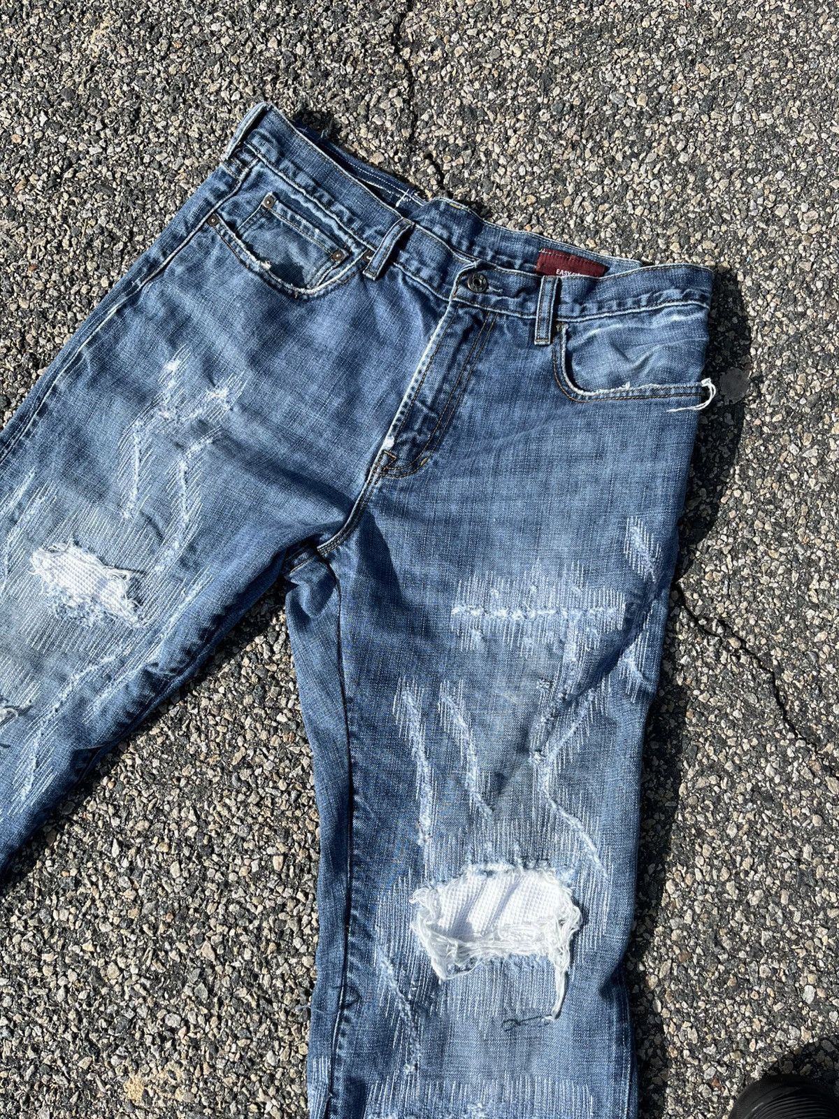 Vintage Flared&repaired denim Size US 35 - 4 Thumbnail