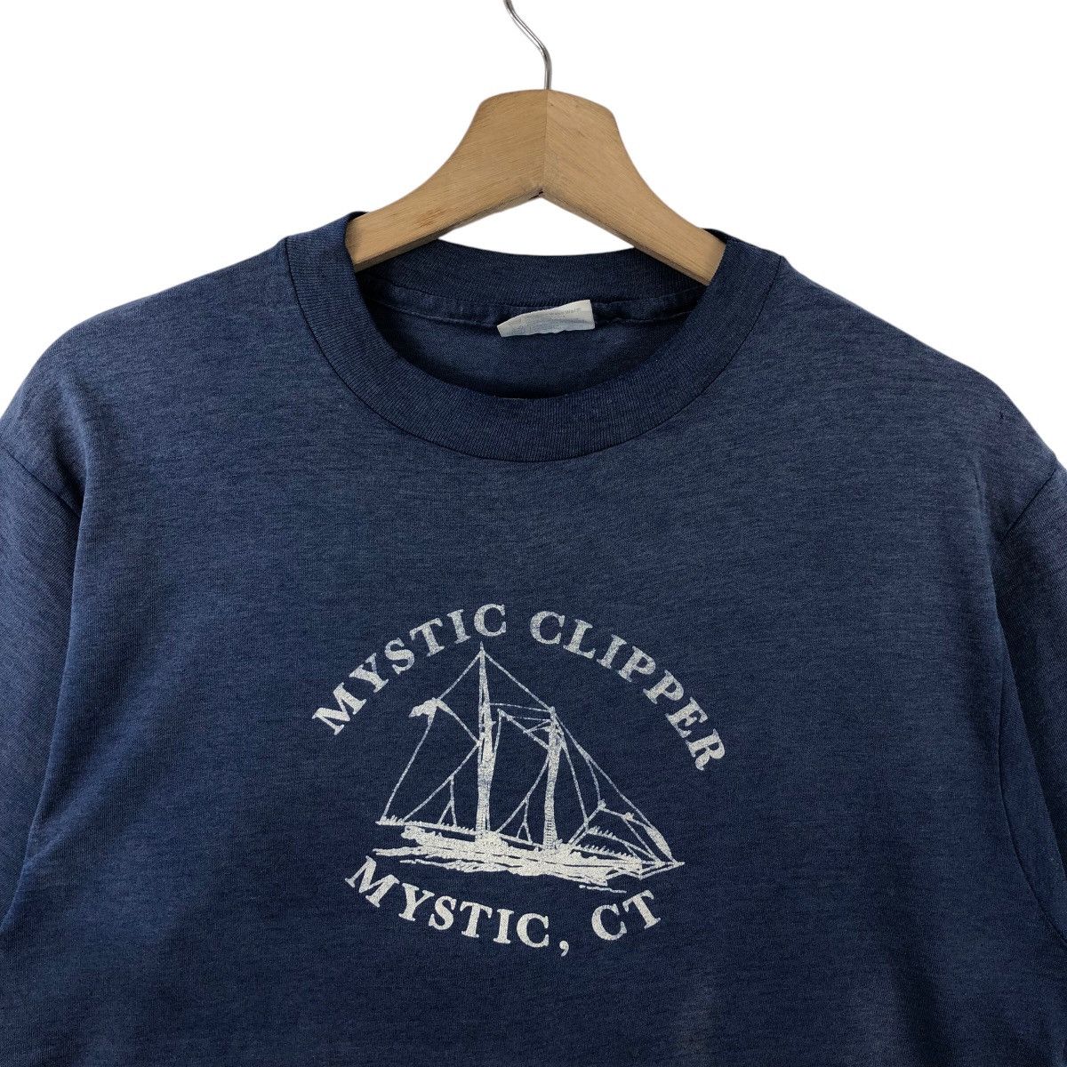 Vintage Vintage 80s Mystic Clipper Tee Shirt Ship By Bill McAllen Size US L / EU 52-54 / 3 - 2 Thumbnail