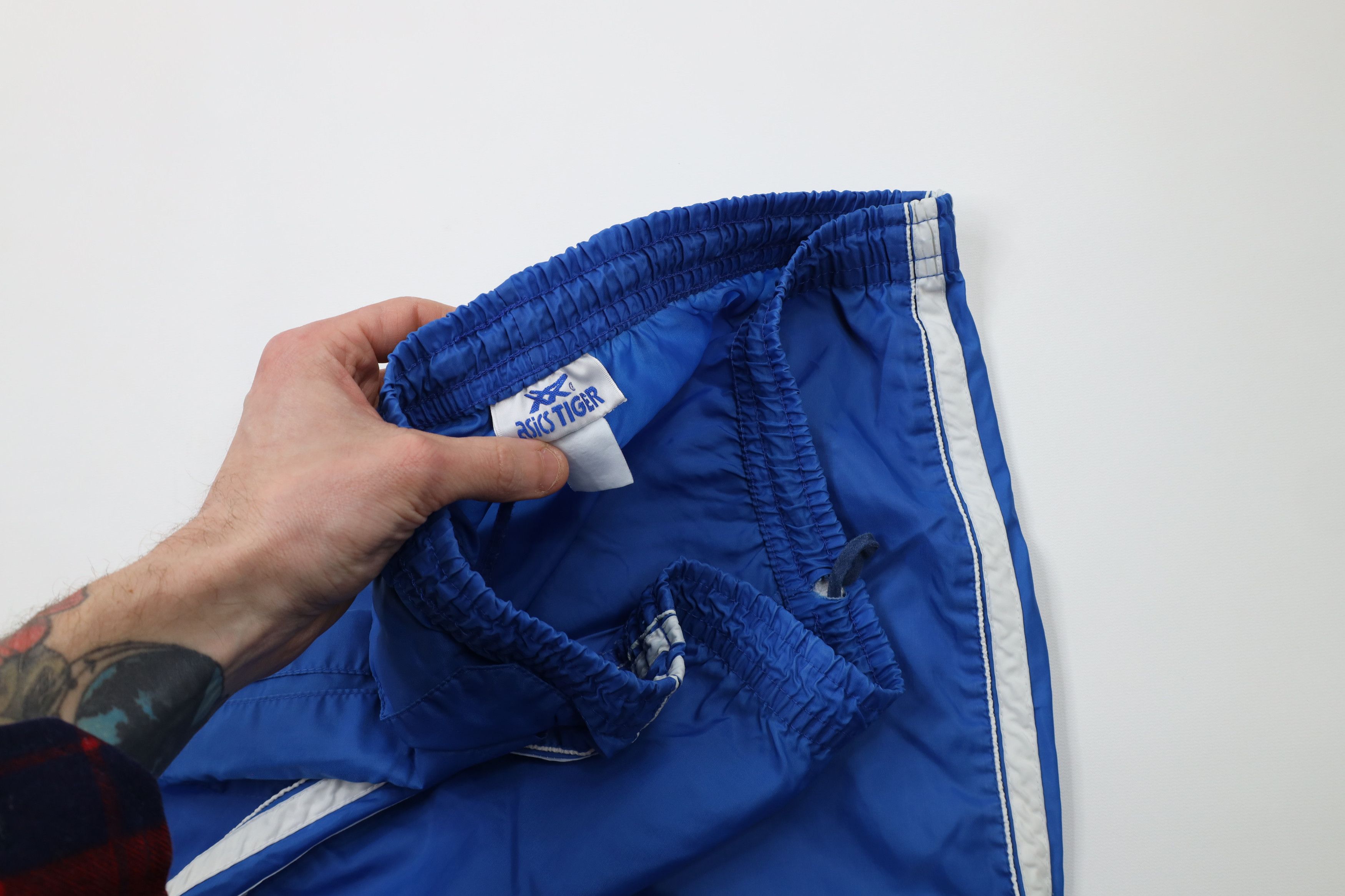 Asics × Vintage Vintage 80s Asics Tiger Windbreaker Pants Royal Blue Size US 36 / EU 52 - 7 Thumbnail