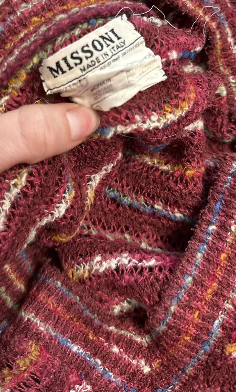 Missoni Rare vintage retro missoni ugly jumper crochet wool mohair Size M / US 6-8 / IT 42-44 - 4 Thumbnail