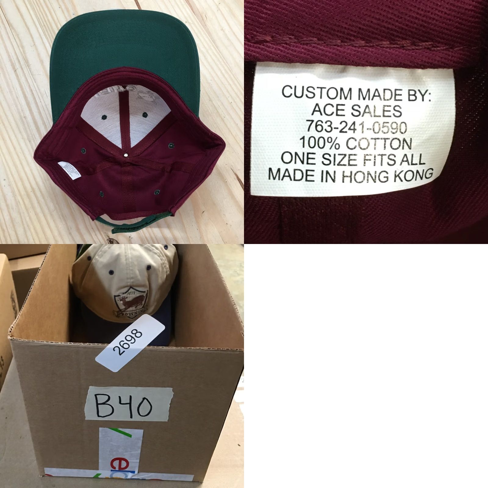 Logo 7 Mens Lano Baseball Cap Hat Maroon Green One Size Embroidered Logo Curved Brim Size ONE SIZE - 8 Thumbnail