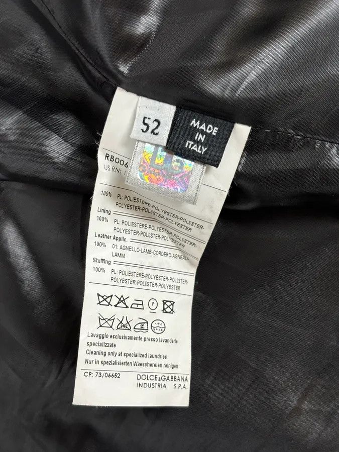 Dolce & Gabbana AW2007 Dolce & Gabbana Dark Purple Puffer Lamb Leather Jacket Size US M / EU 48-50 / 2 - 13 Thumbnail
