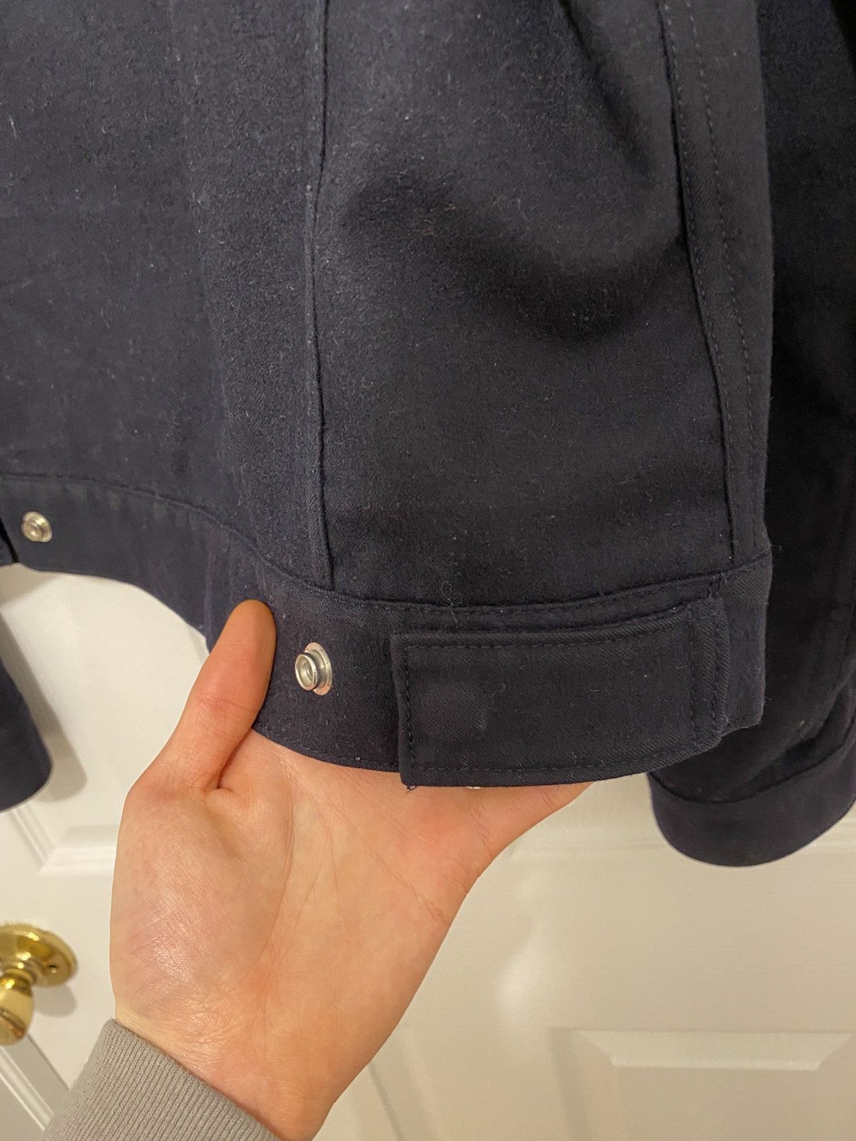 Yohji Yamamoto 01aw navy wool trucker yohji tab jacket Size US M / EU 48-50 / 2 - 11 Thumbnail