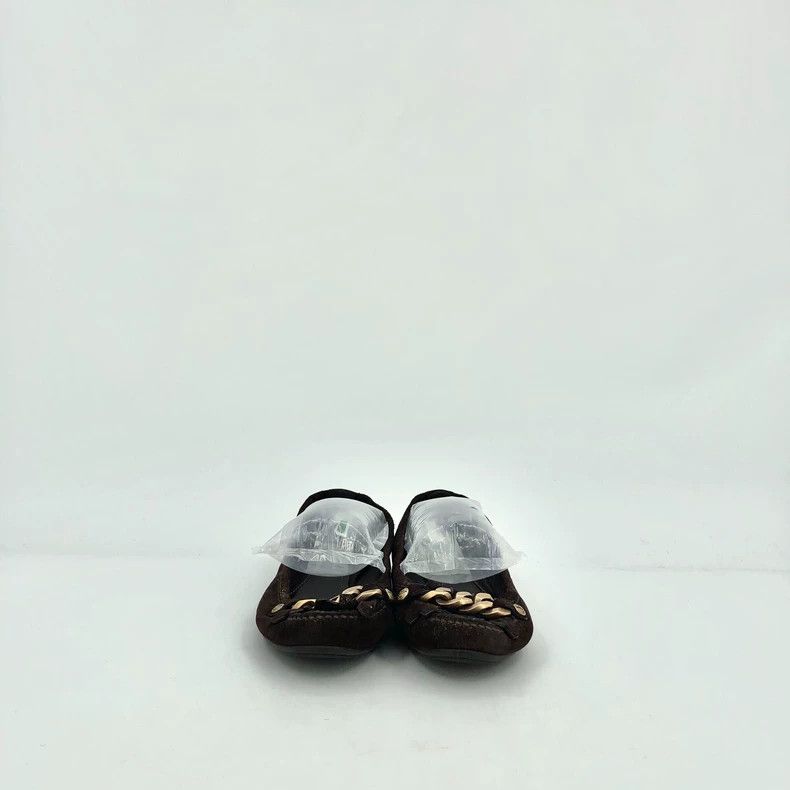 Louis Vuitton Louis Vuitton Dark brown chain round-toed slip-on casual f Size US 5 / IT 35 - 3 Thumbnail