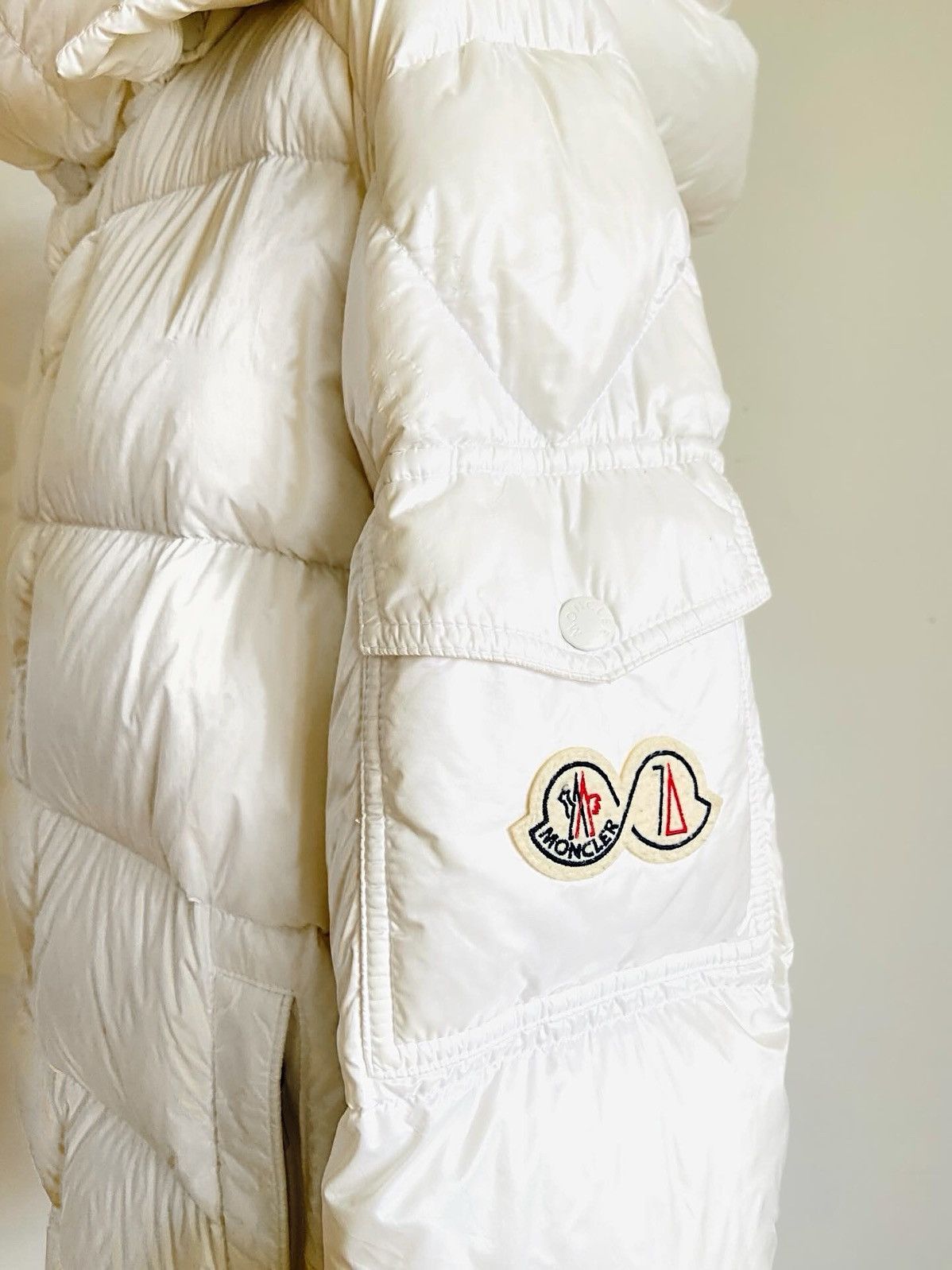 Moncler Moncler White quilted down jacket Size L / US 10 / IT 46 - 5 Thumbnail