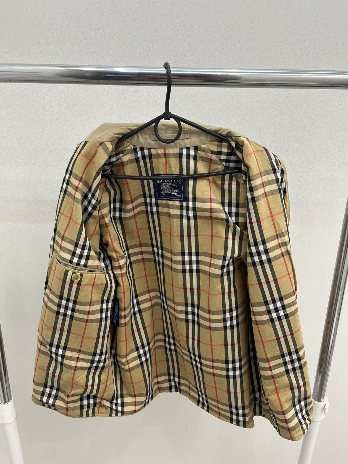Burberry Vintage 90’s Burberrys Nova Check Lining Collared Jacket Size L / US 10 / IT 46 - 2 Thumbnail