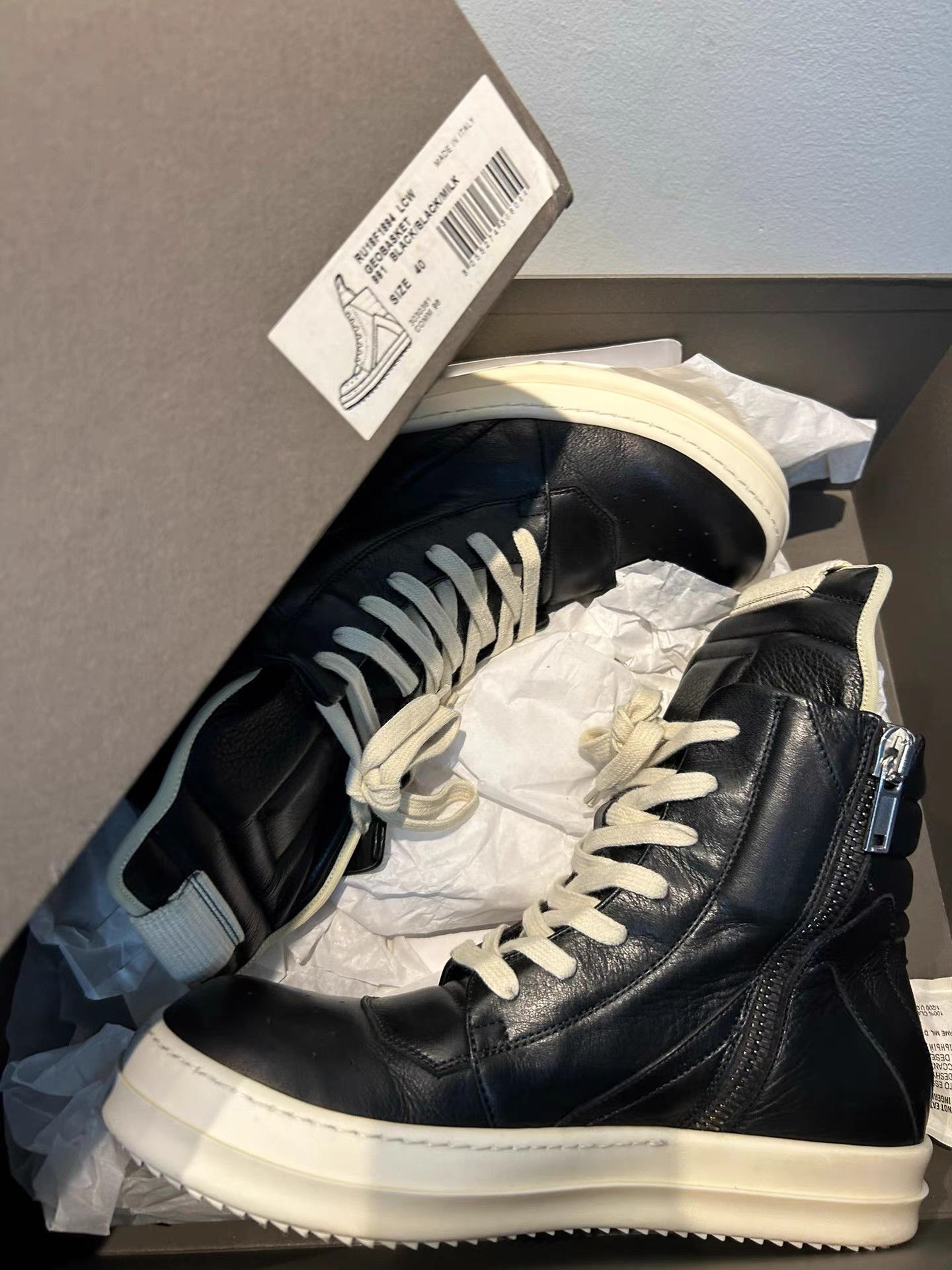 Rick Owens Rick Owens Mainline Inverted Triangle High Tops Size US 7 / EU 40 - 8 Thumbnail