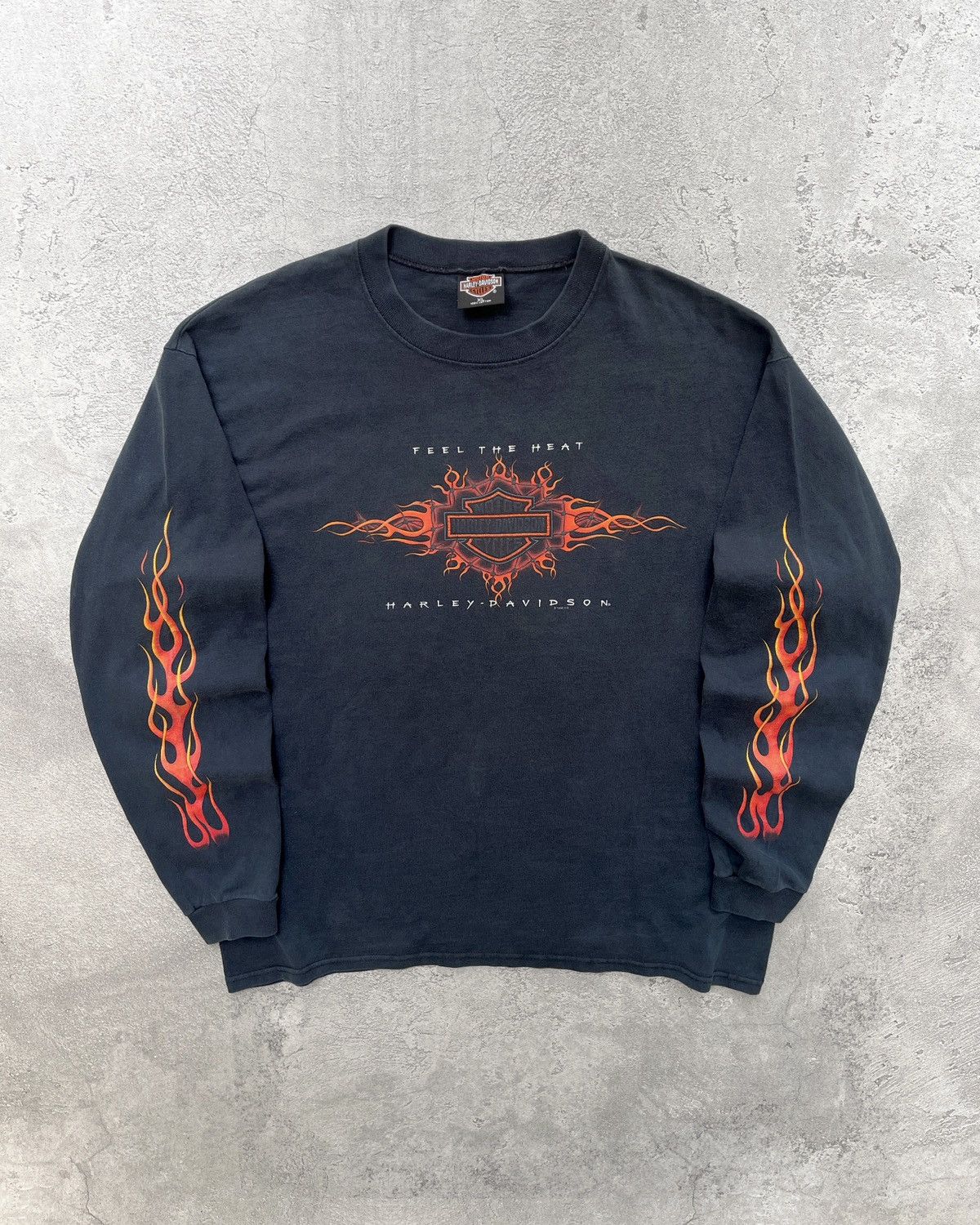 Harley Davidson Feel The Heat T Shirt VINTAGE Harley Davidson Feel