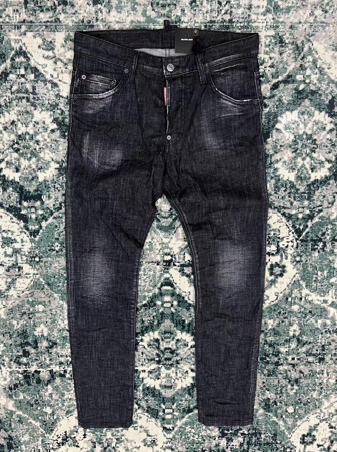 Dsquared2 Dsquared2 Black Gray Skinny Jeans Size US 28 / EU 44 - 1 Thumbnail