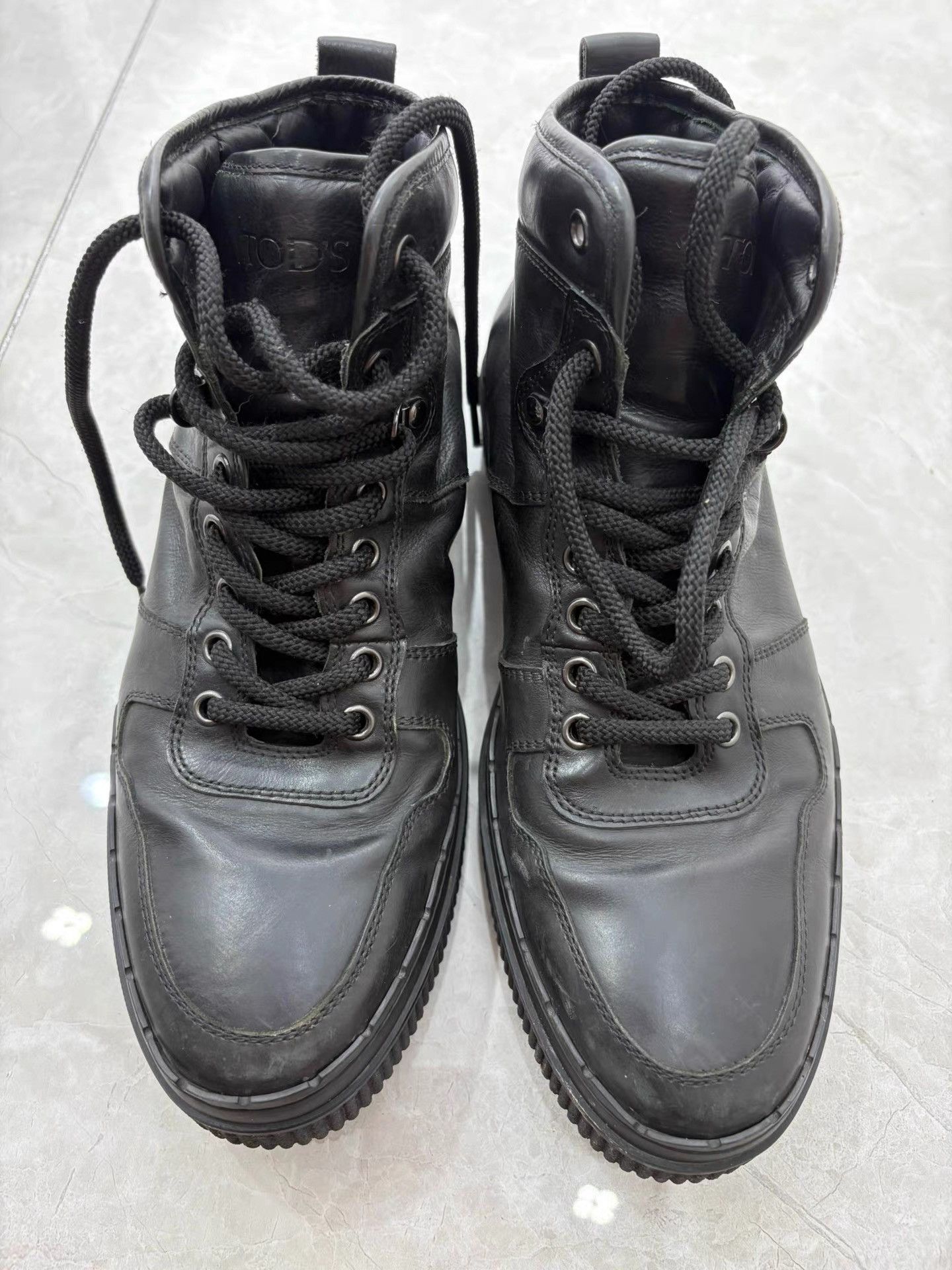 Tod's Tod's Men's Black Leather High-Top Sneakers K29 Size US 6.5 / EU 39-40 - 1 Thumbnail