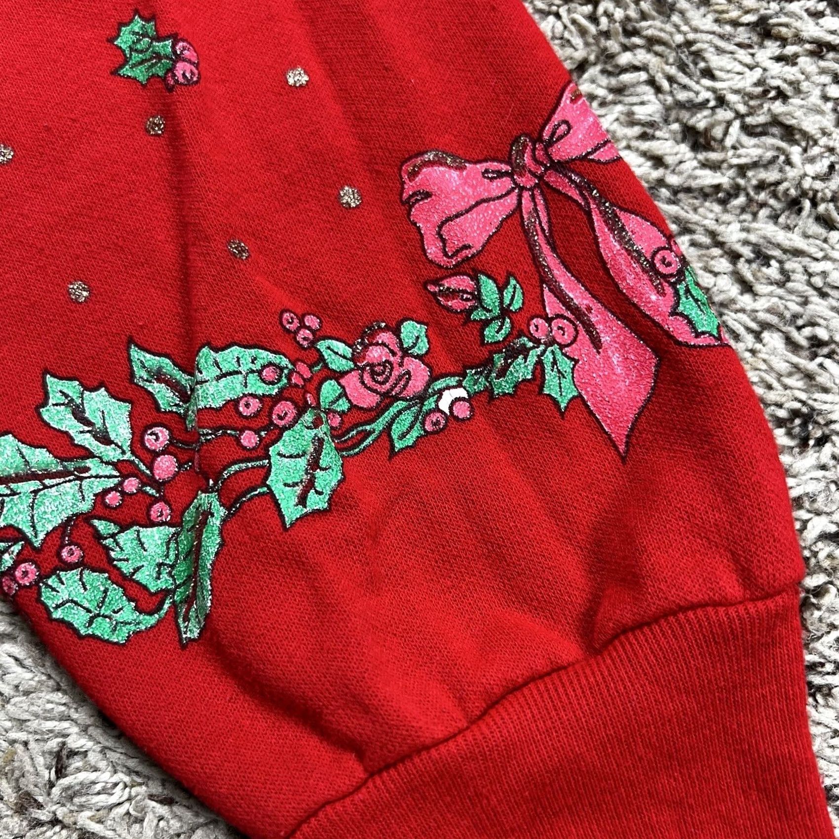 Vintage VINTAGE Nutcracker Sweatshirt Crewneck Red Christmas Puff Print Graphic 90s M Unisex Adults Size US M / EU 48-50 / 2 - 6 Thumbnail