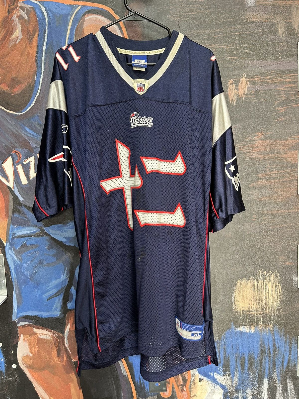 image of Reebok Tom Brady Jersey XL in Blue, Men's