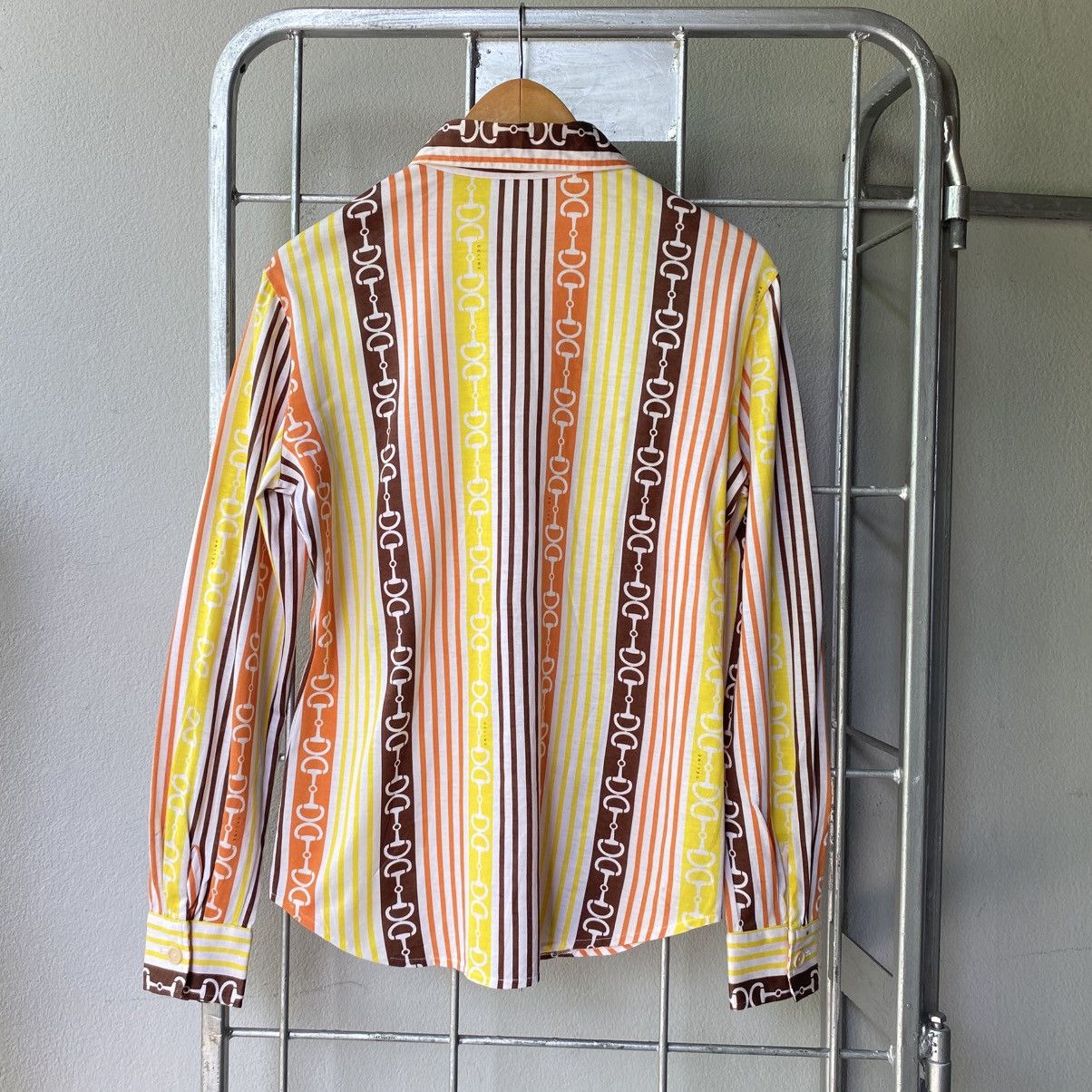 Celine CELINE etro Chain Stripe Button-Up Shirt Size XS / US 0-2 / IT 36-38 - 4 Thumbnail
