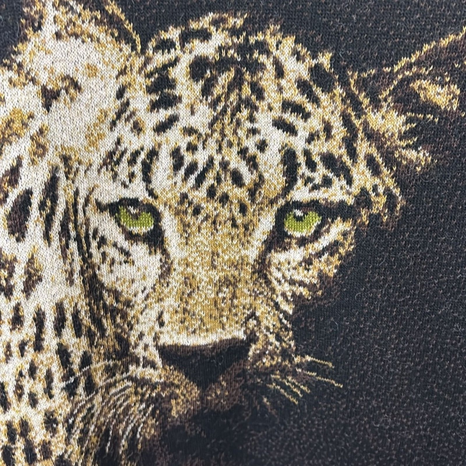 Etro NWT Etro Men's Black Leopard Graphic Crewneck Sweater Size L Size US L / EU 52-54 / 3 - 3 Thumbnail