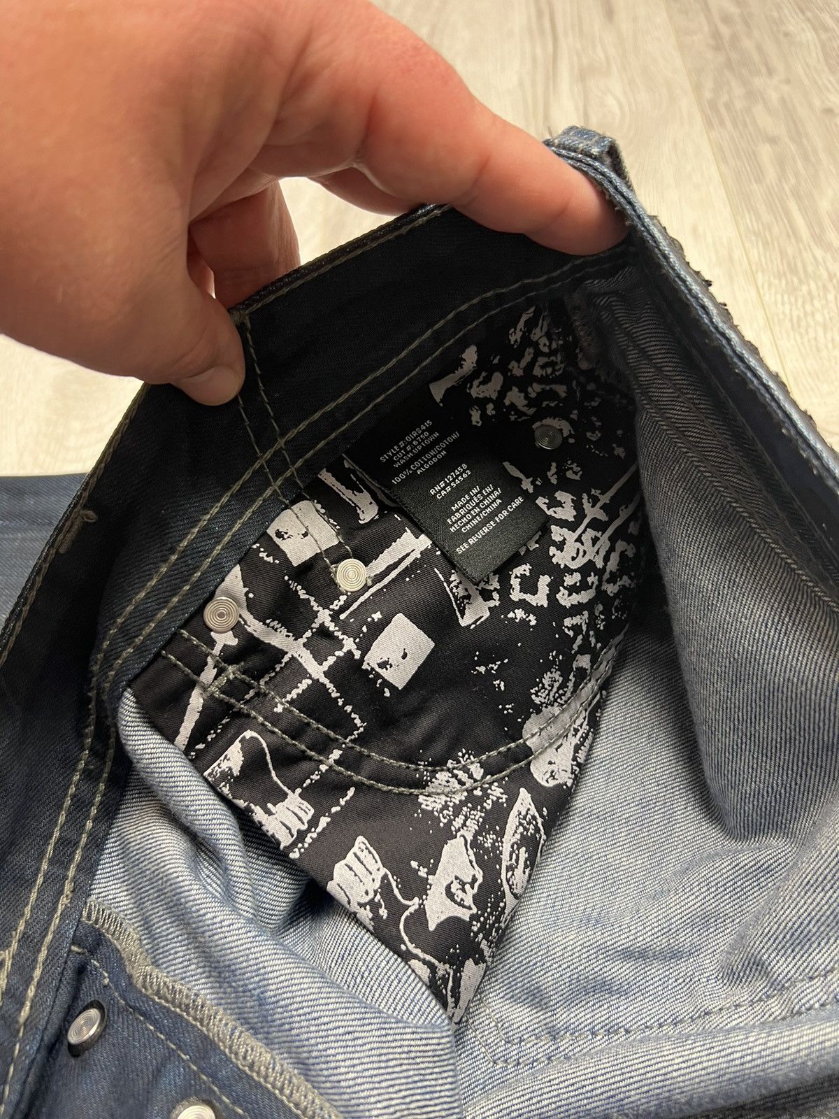 Affliction Vintage Affliction Straight Fit Jeans Distressed Denim Pants Size US 33 - 14 Thumbnail
