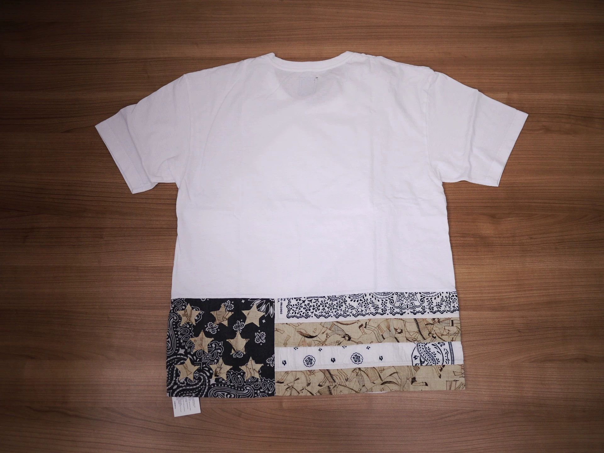 Visvim White Short Sleeve Shirt with Patterned Hem Size US L / EU 52-54 / 3 - 1 Thumbnail