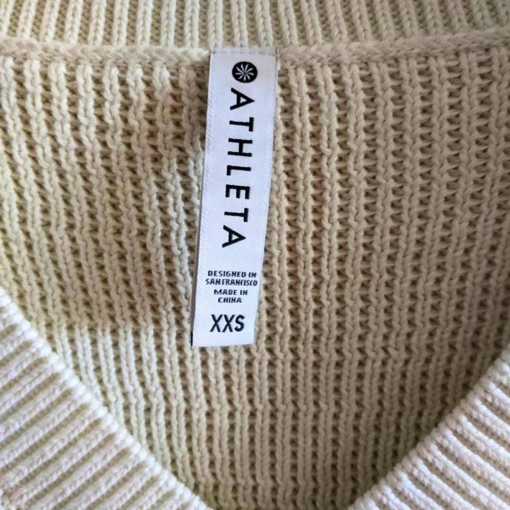 Athleta Athleta Women’s XXS Dove White Chunky Knit Pullover Sweater Size XXS / US 00 / IT 34 - 3 Thumbnail