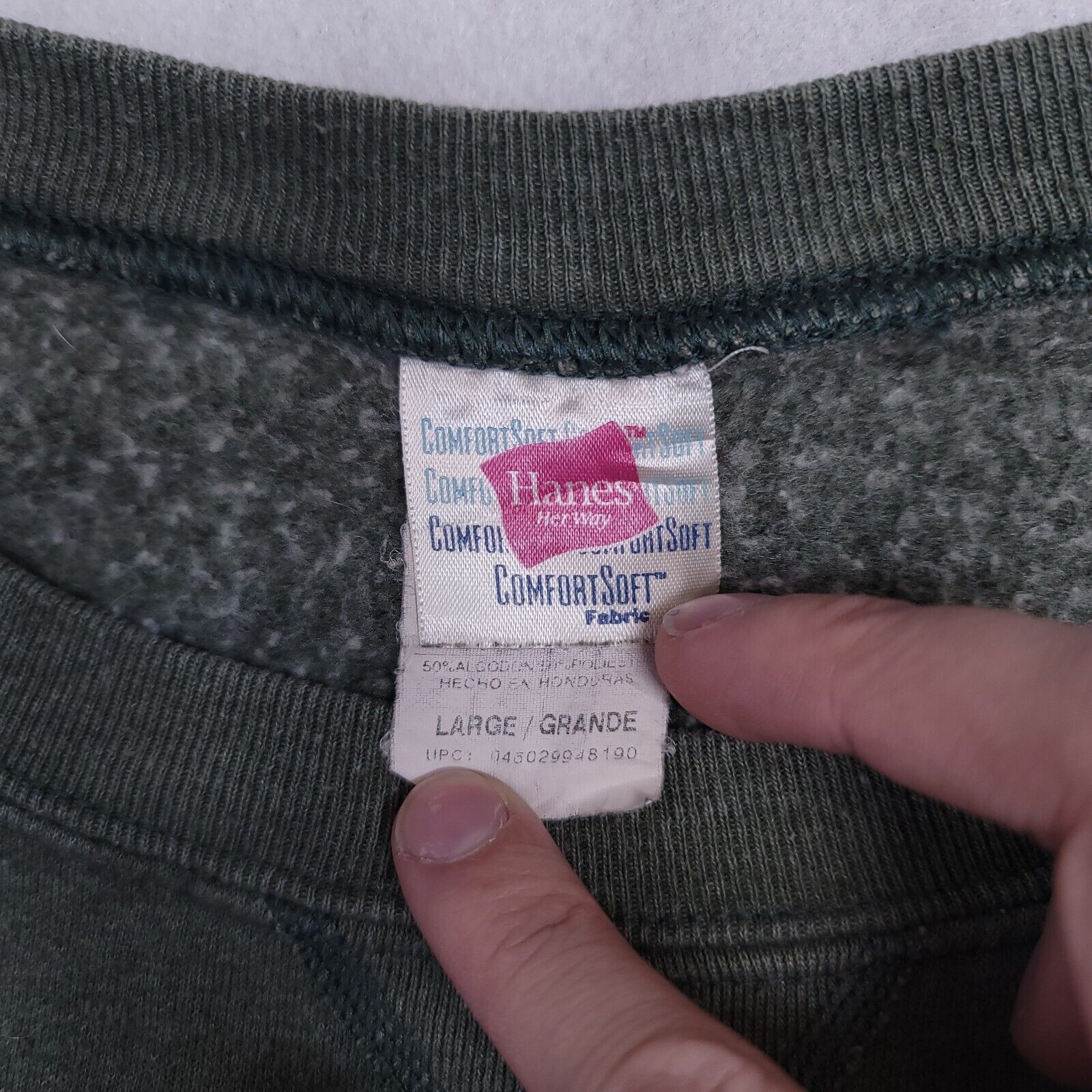 Hanes Hanes Casual Cotton Pullover Sweatshirt Womens Size L Green Size L / US 10 / IT 46 - 3 Thumbnail
